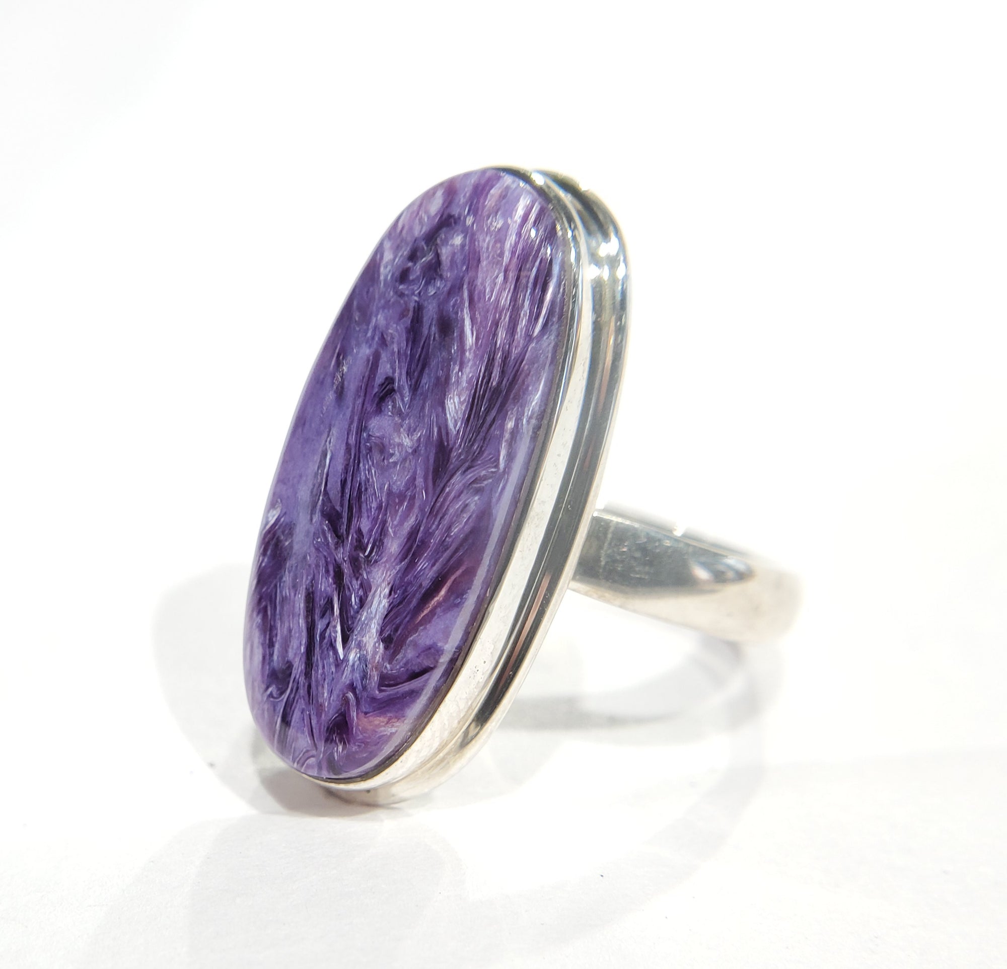 Charoite Ring in Sterling Silver