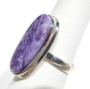 Charoite Ring in Sterling Silver