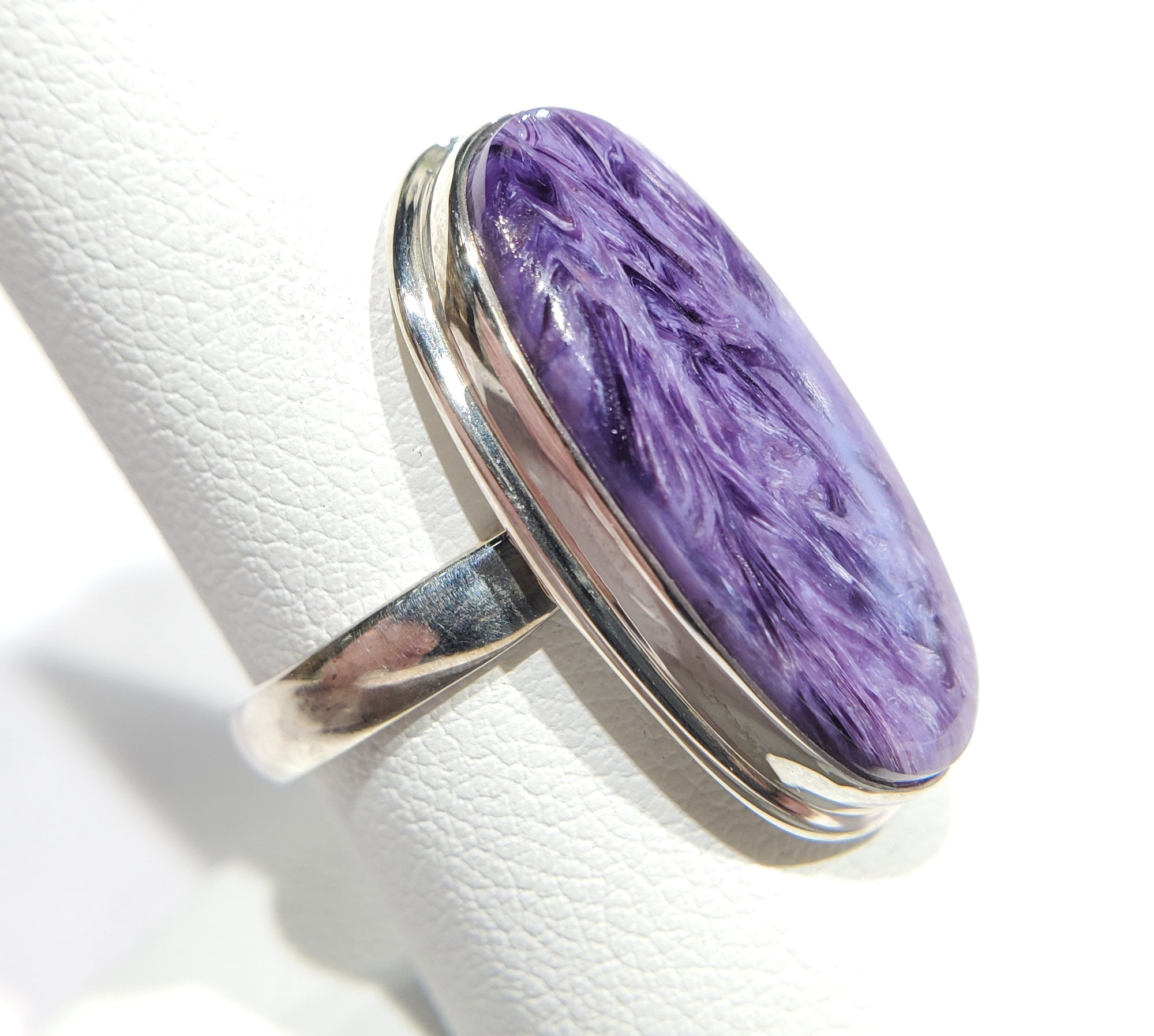 Charoite Ring in Sterling Silver