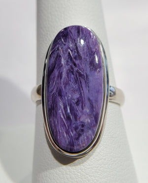 Charoite Ring in Sterling Silver