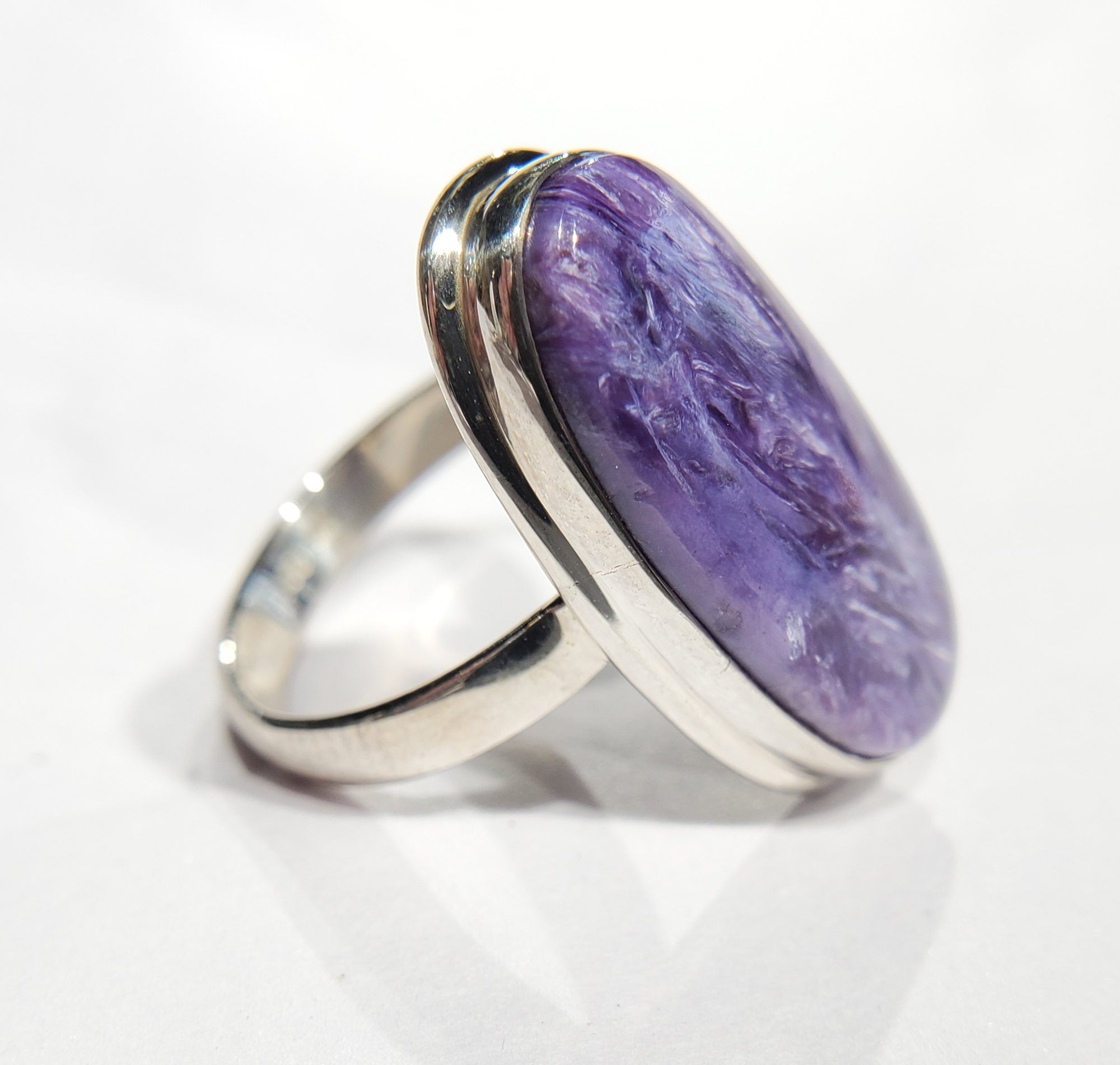 Charoite Ring in Sterling Silver