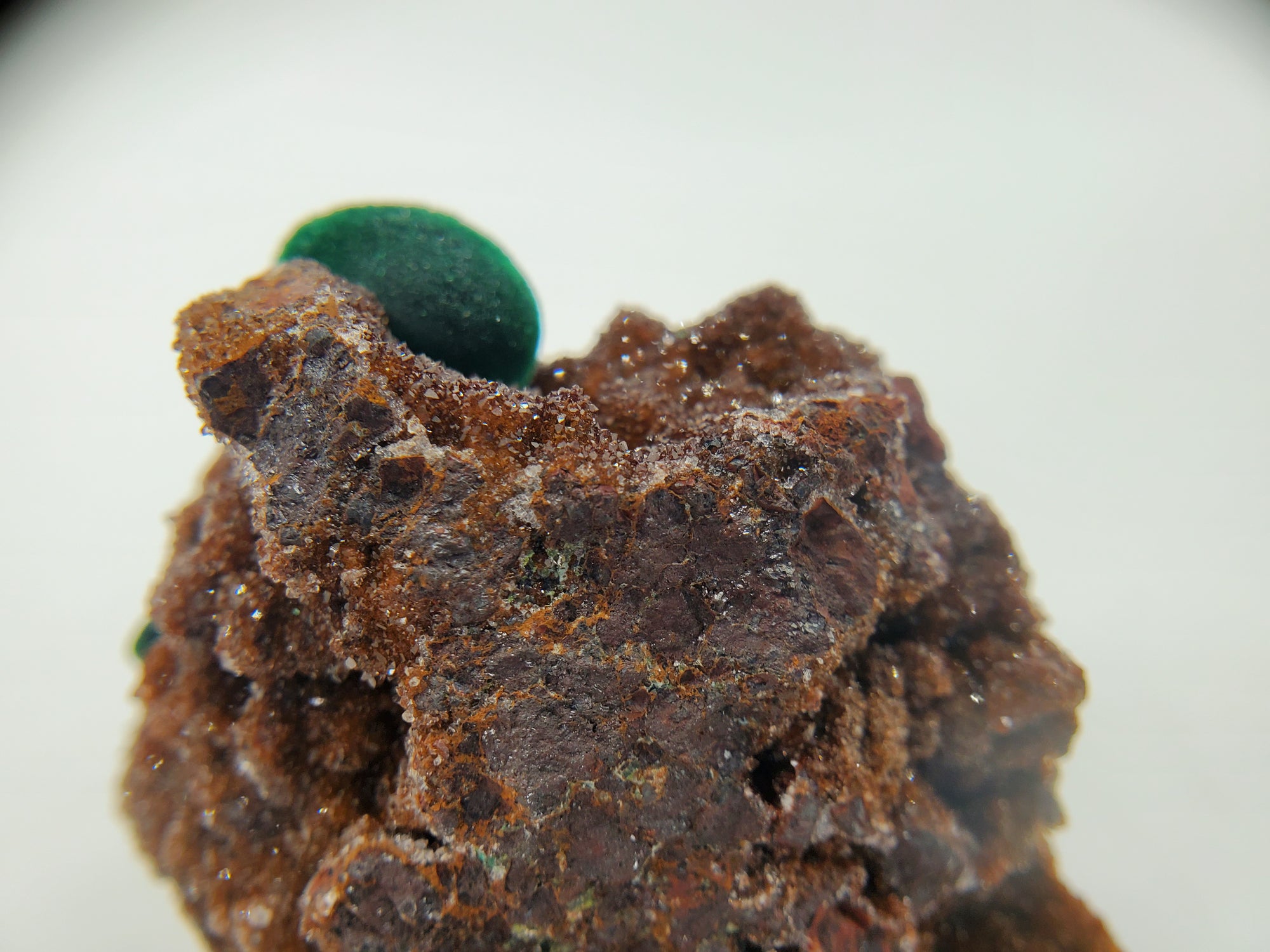 Botryoidal Malachite with Druzy Quartz, Morocco
