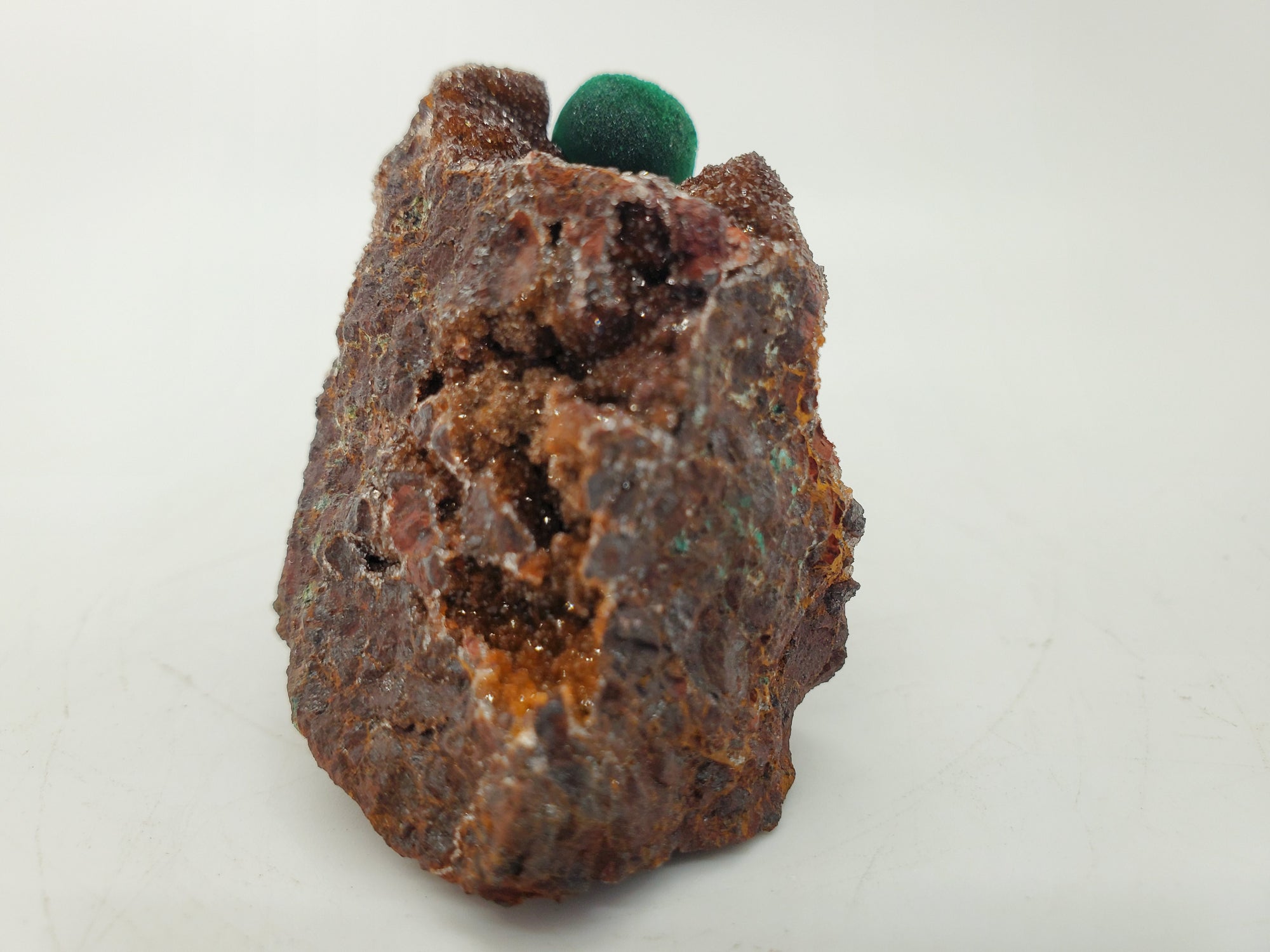 Botryoidal Malachite with Druzy Quartz, Morocco