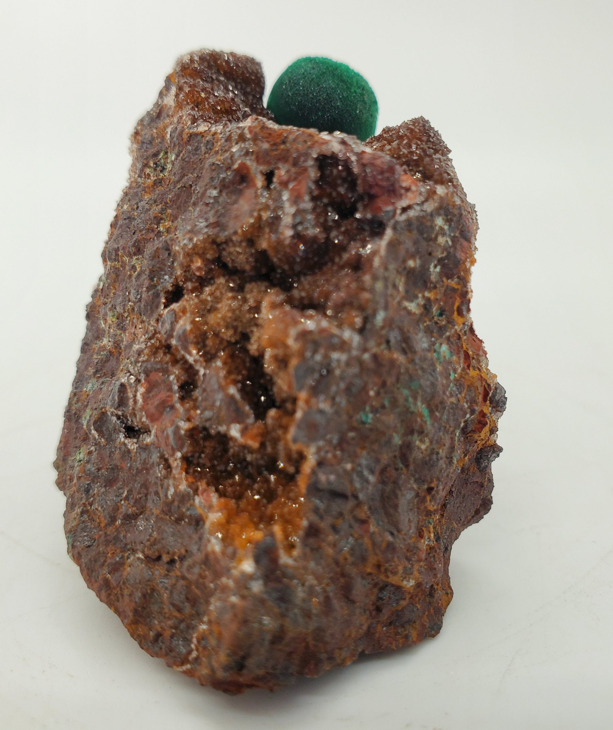 Botryoidal Malachite with Druzy Quartz, Morocco