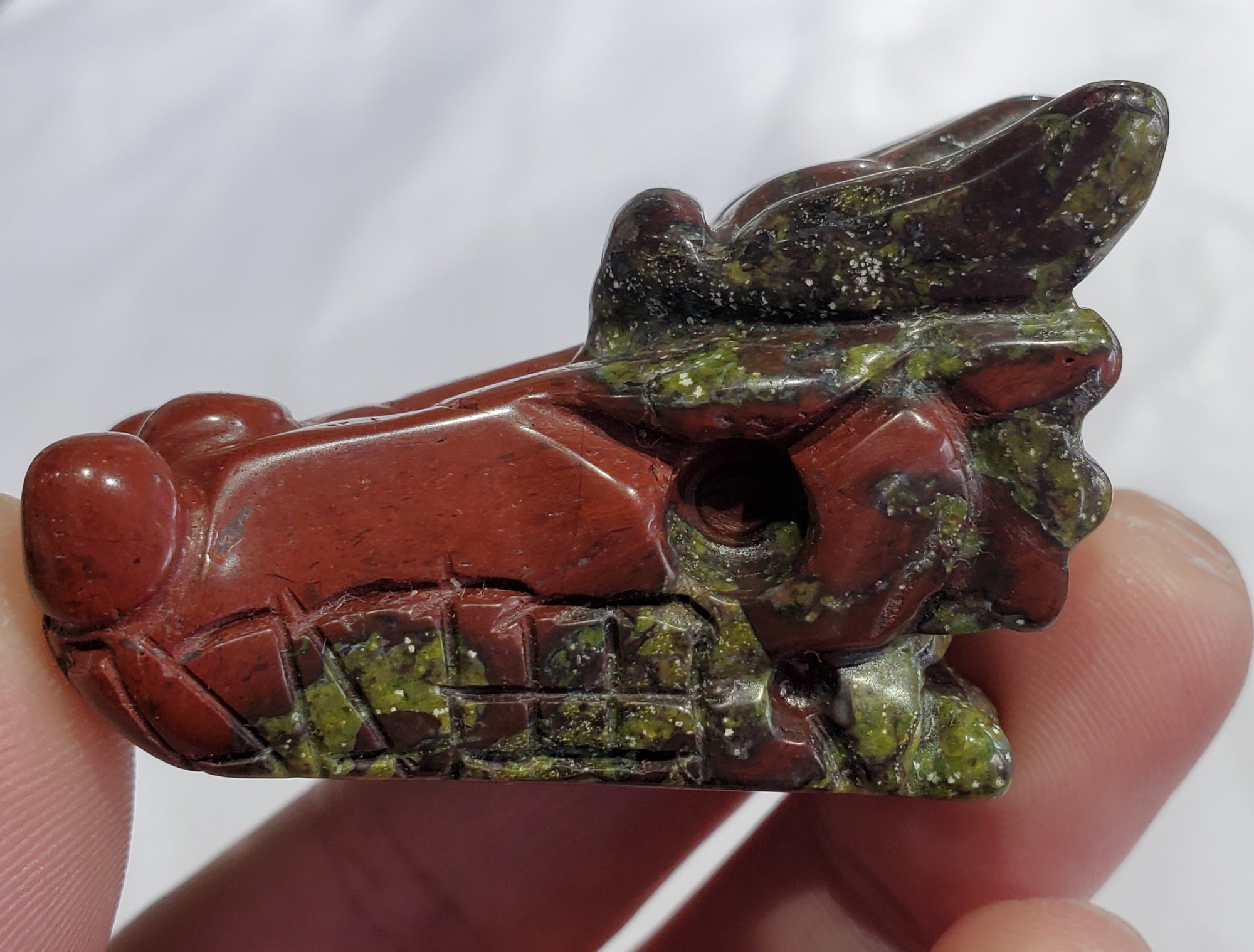 Bloodstone Dragon Carving
