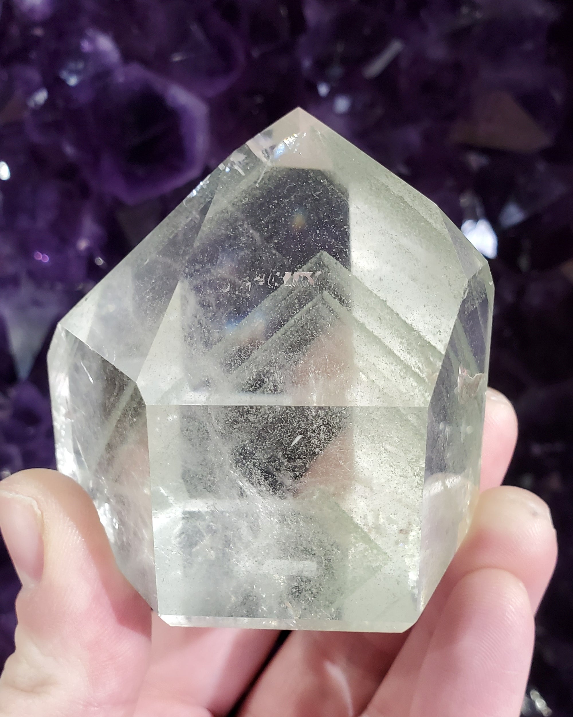 Chlorite Phantom Quartz Point, Brasil