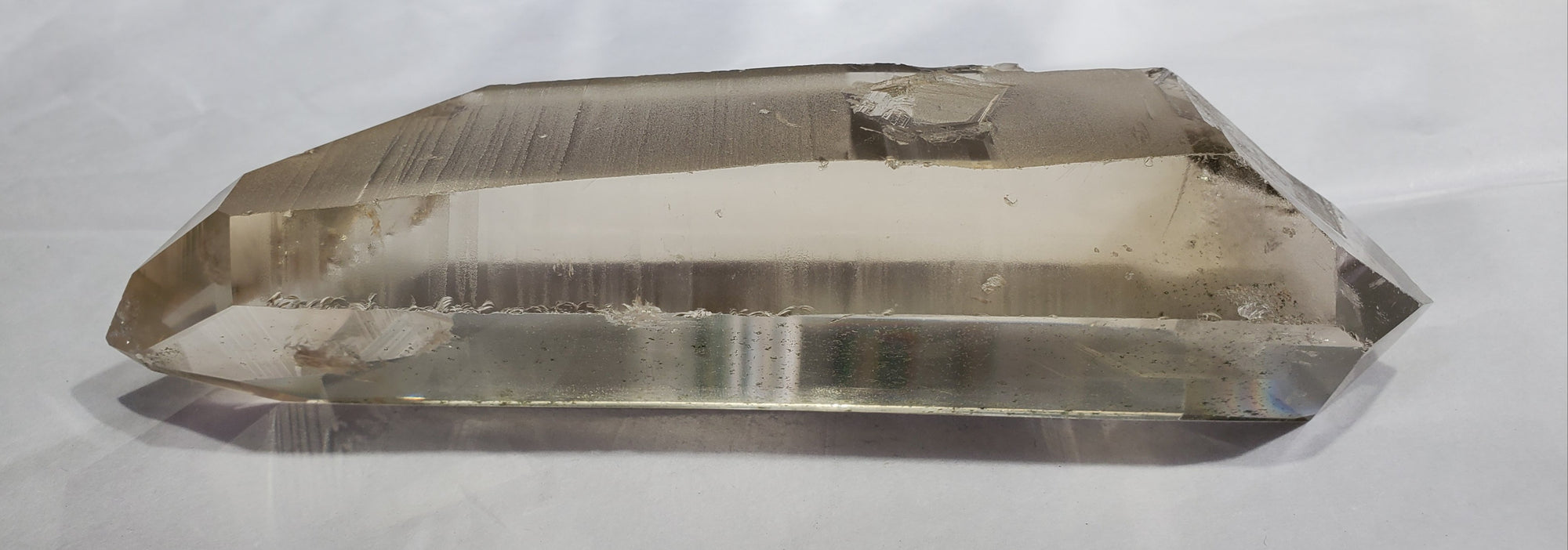 Double Terminated Natural Citrine Lemurian w/ Chlorite Phantom
