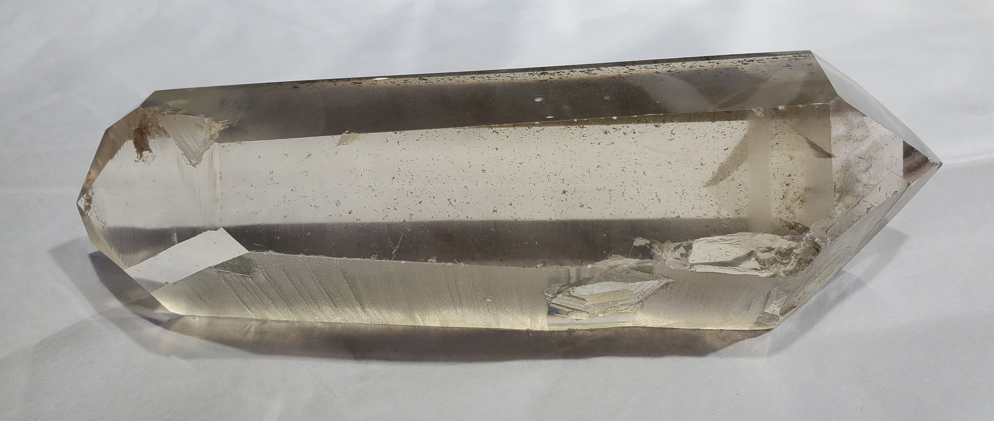 Double Terminated Natural Citrine Lemurian w/ Chlorite Phantom