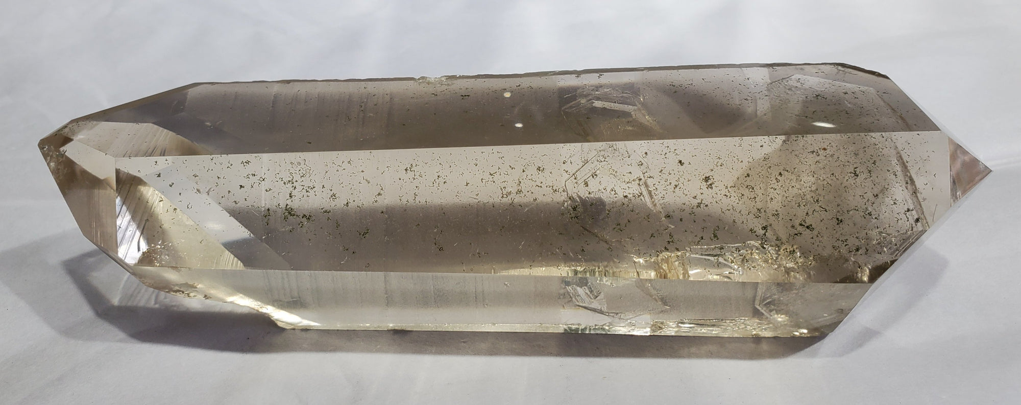 Double Terminated Natural Citrine Lemurian w/ Chlorite Phantom