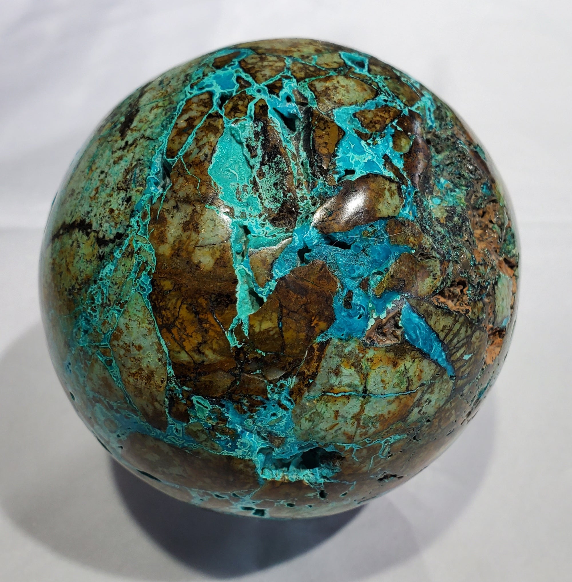 Chrysocolla Sphere,  Peru