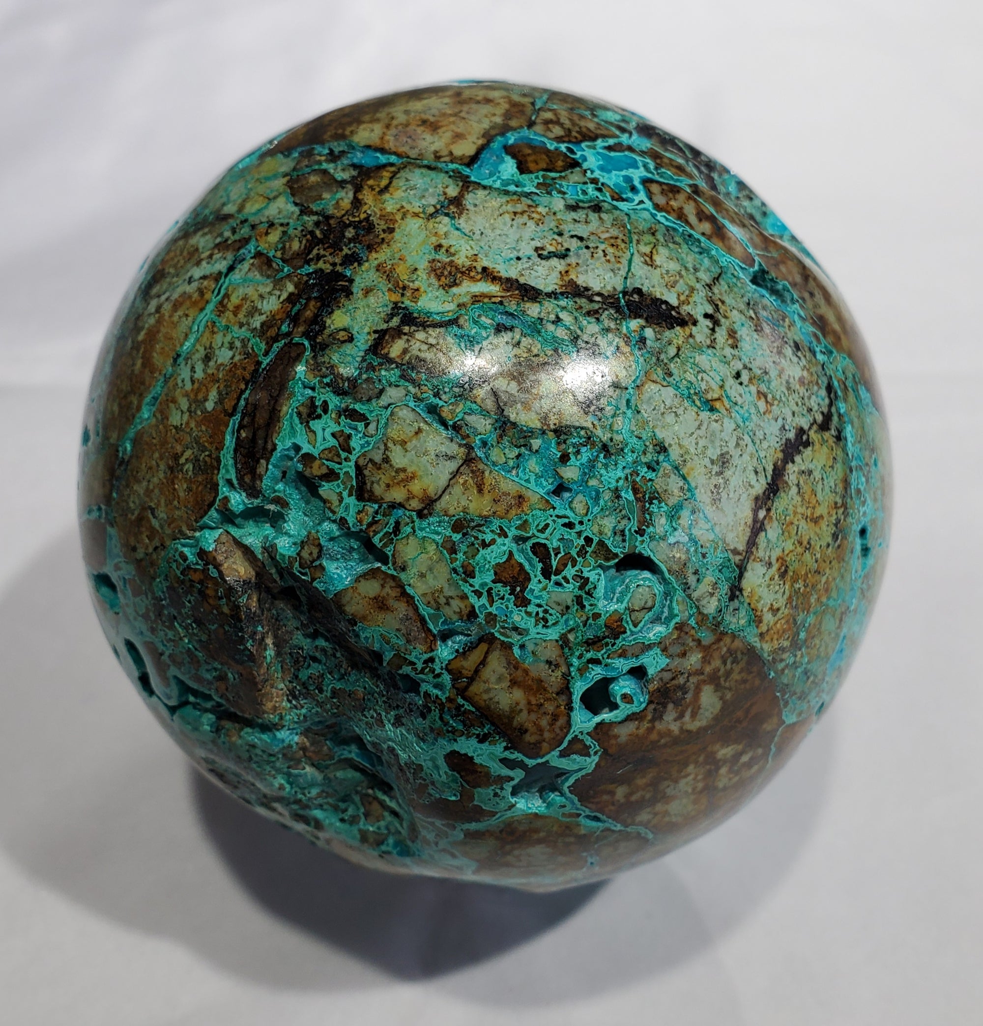 Chrysocolla Sphere,  Peru