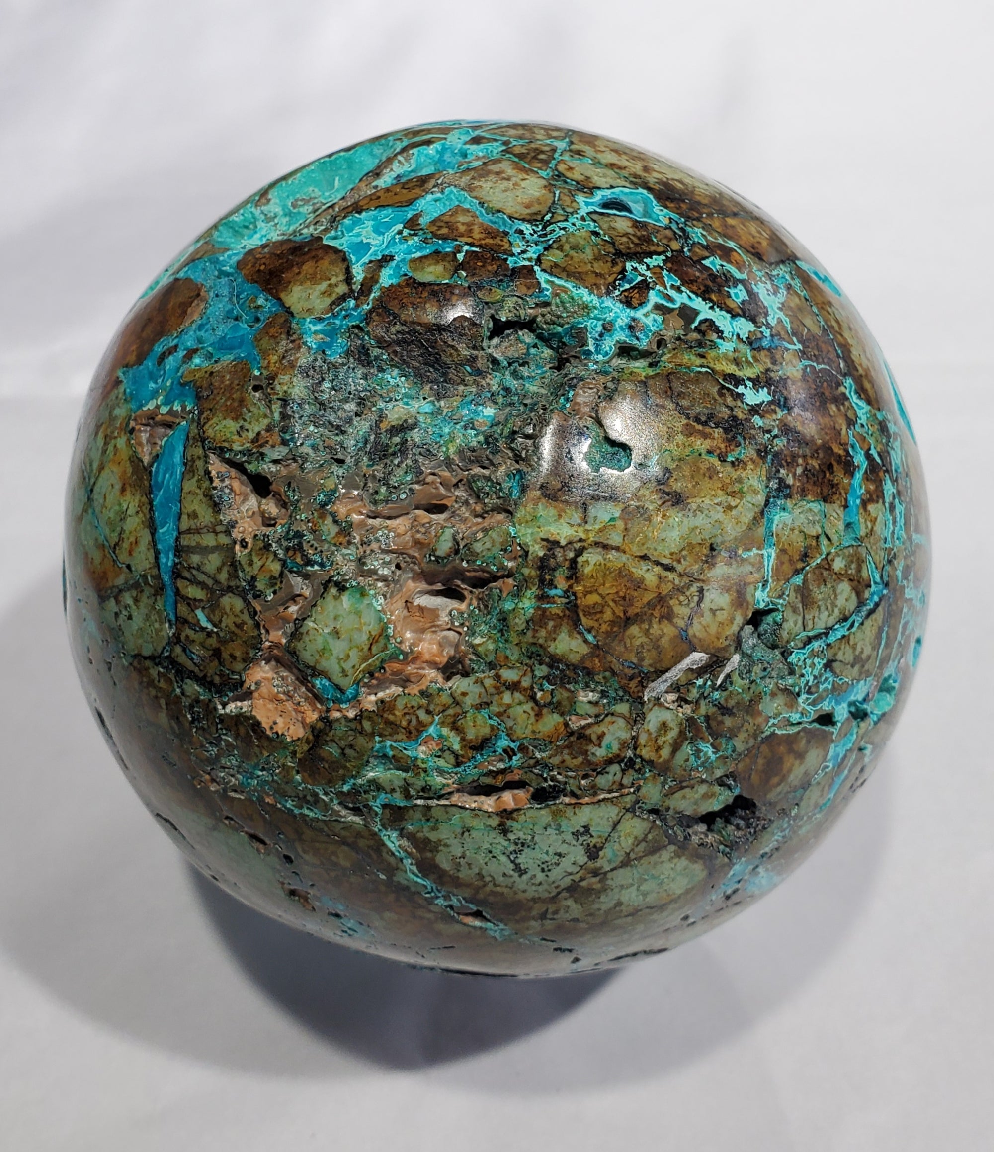 Chrysocolla Sphere,  Peru
