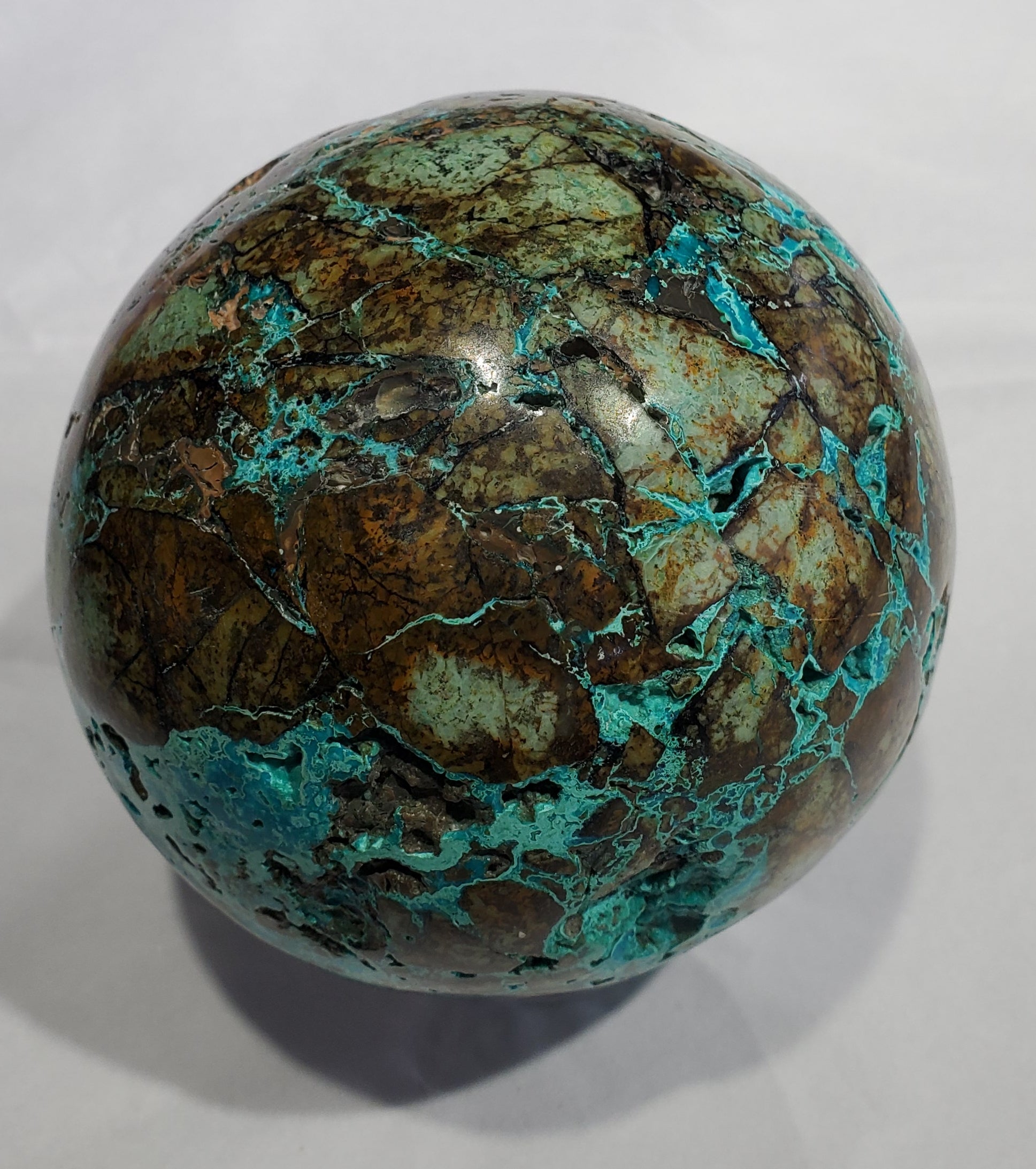 Chrysocolla Sphere,  Peru