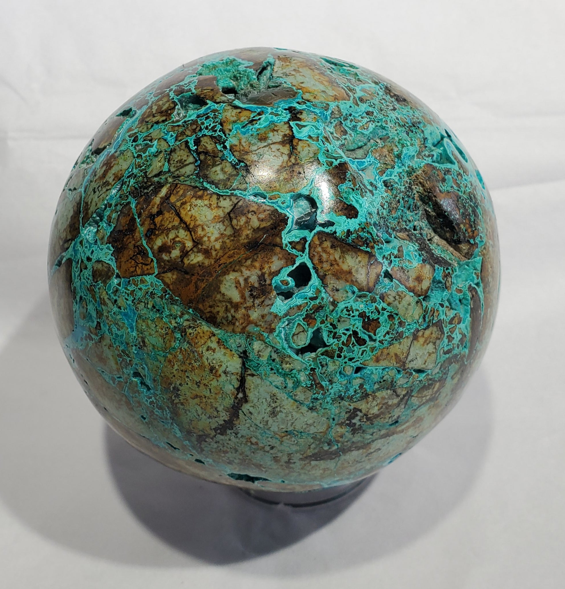 Chrysocolla Sphere,  Peru