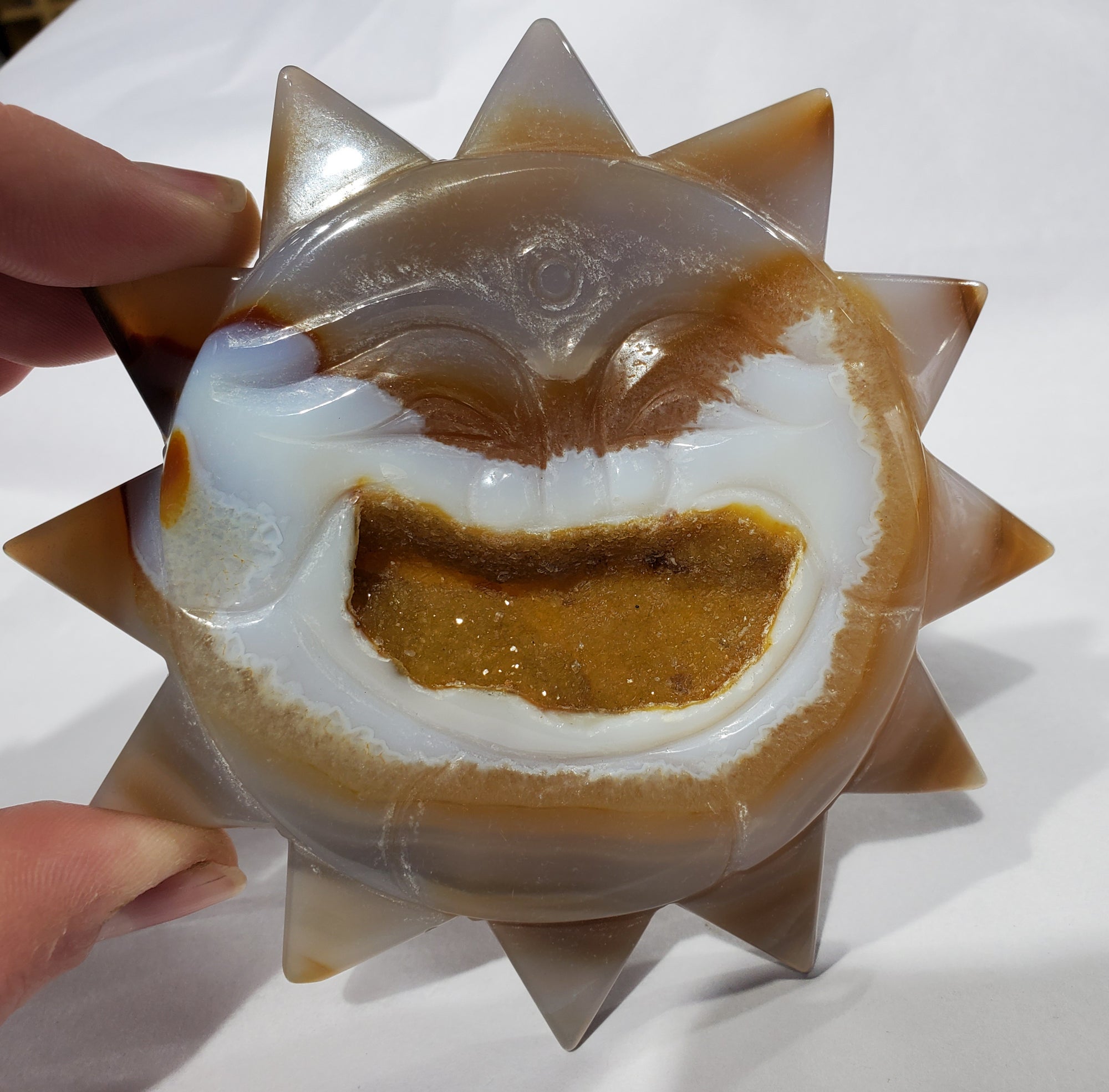 Agate Sun Carving