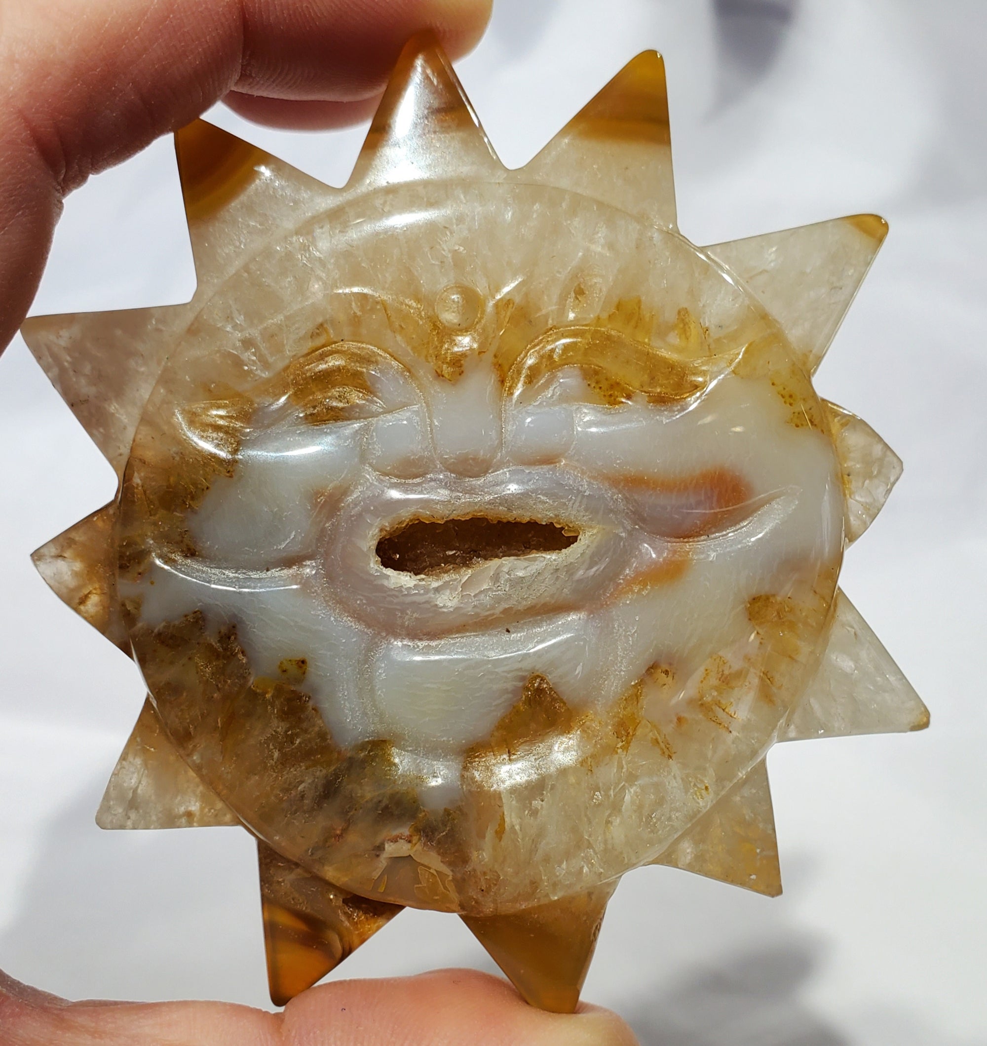 Agate Sun Carving