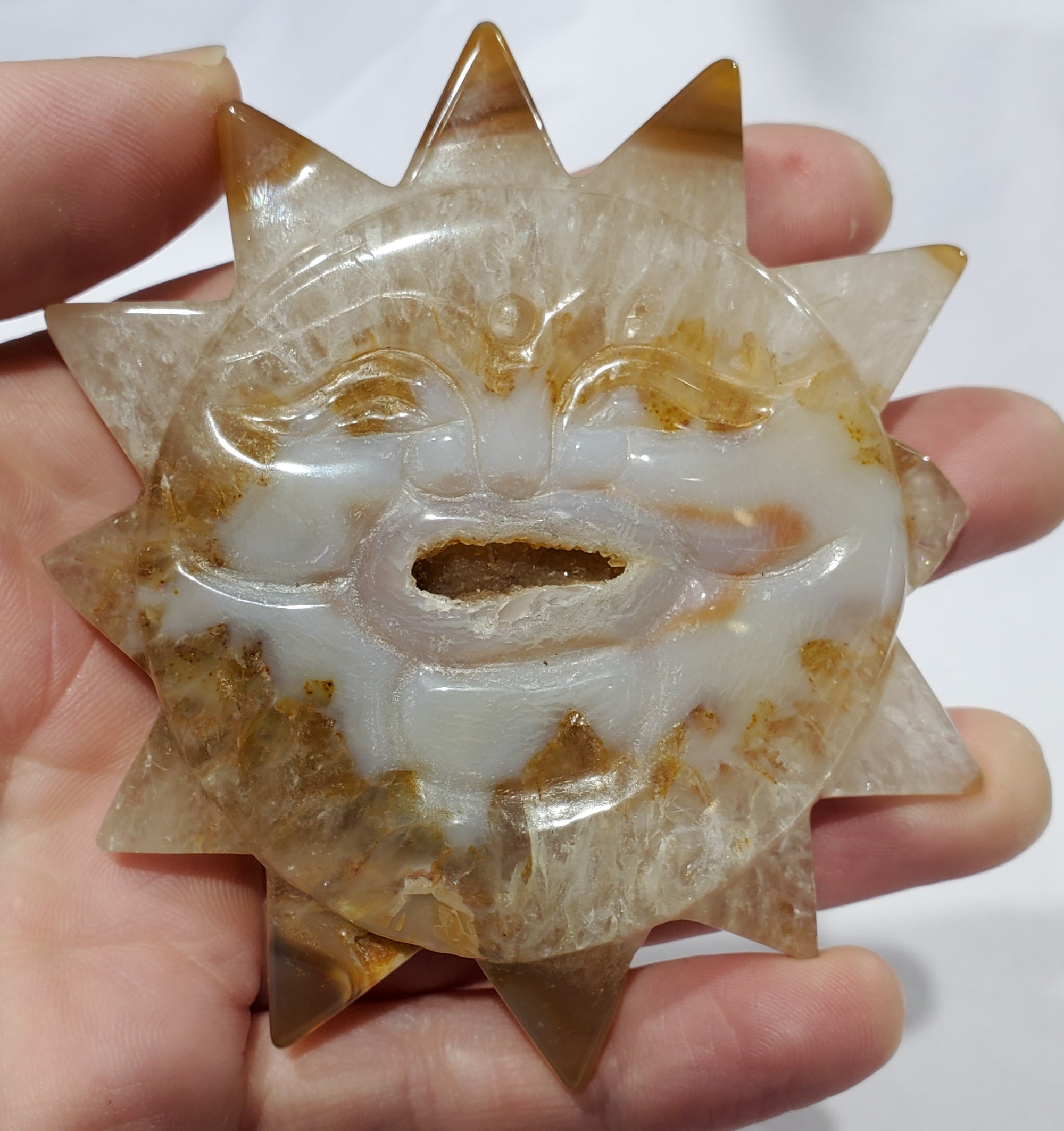 Agate Sun Carving