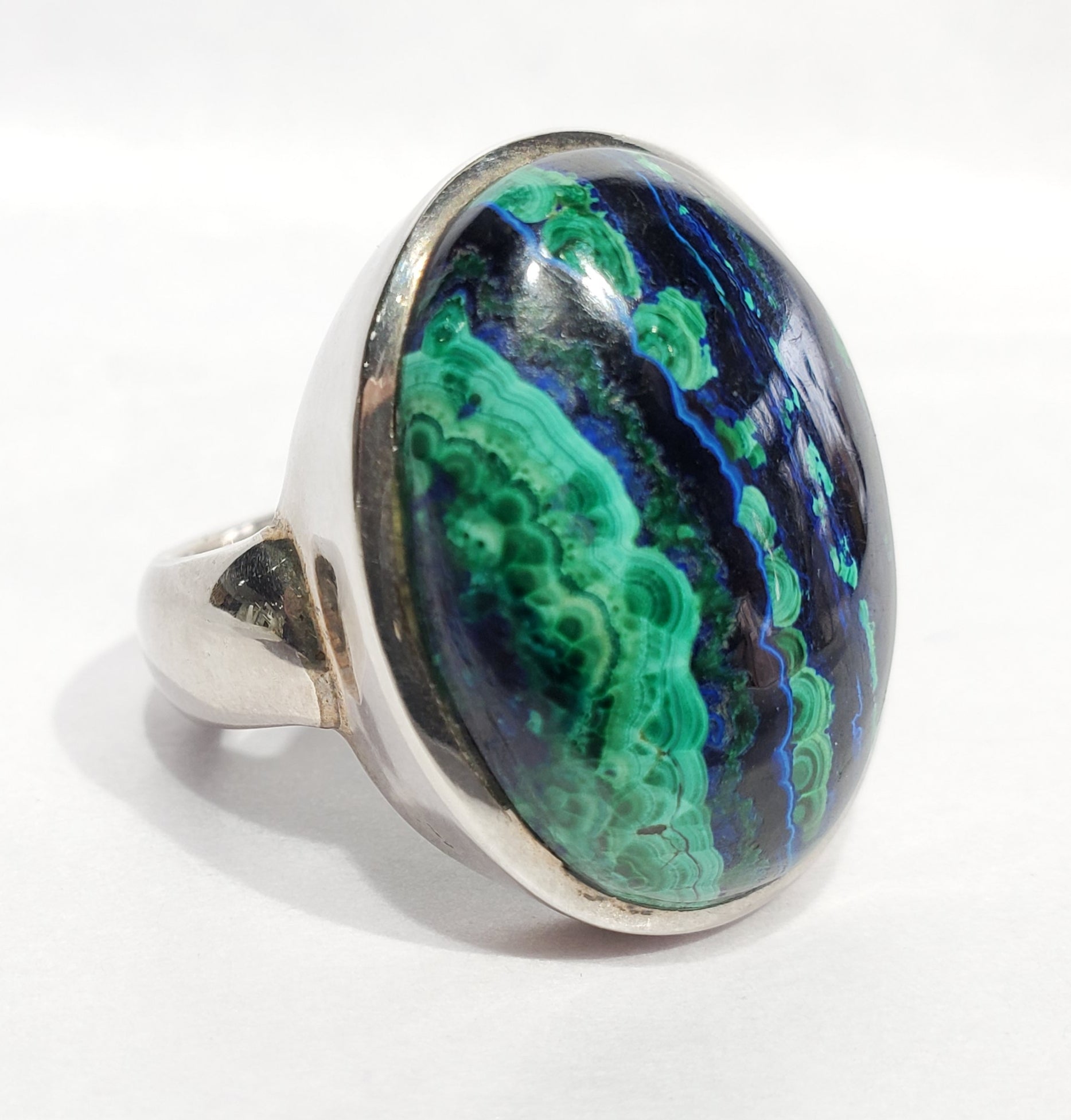Malachite and Azurite Ring
