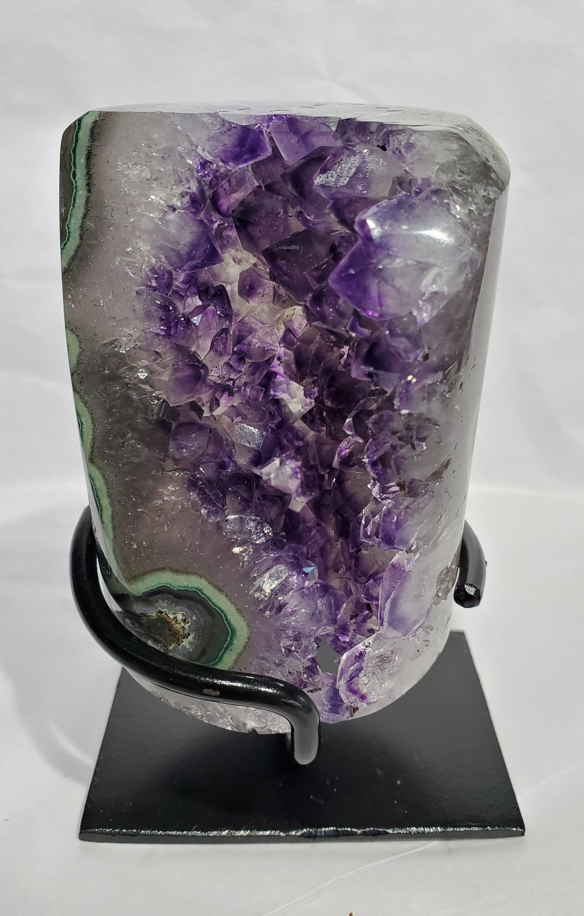 Amethyst and Agate on Custom Stand (Uruguay)