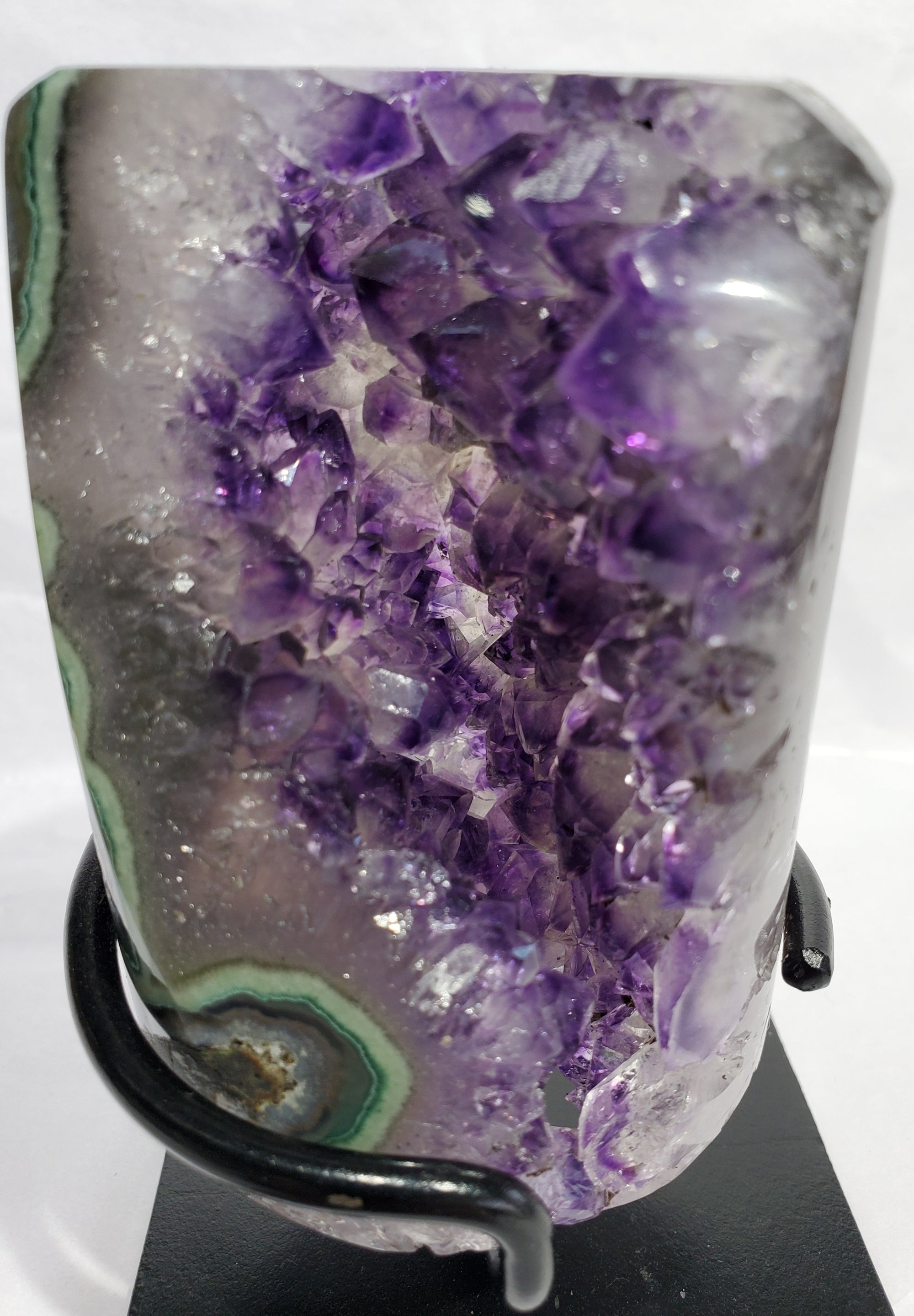 Amethyst and Agate on Custom Stand (Uruguay)