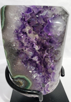 Amethyst and Agate on Custom Stand (Uruguay)