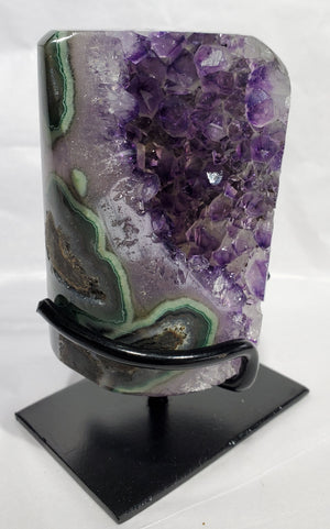 Amethyst and Agate on Custom Stand (Uruguay)