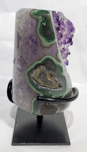 Amethyst and Agate on Custom Stand (Uruguay)