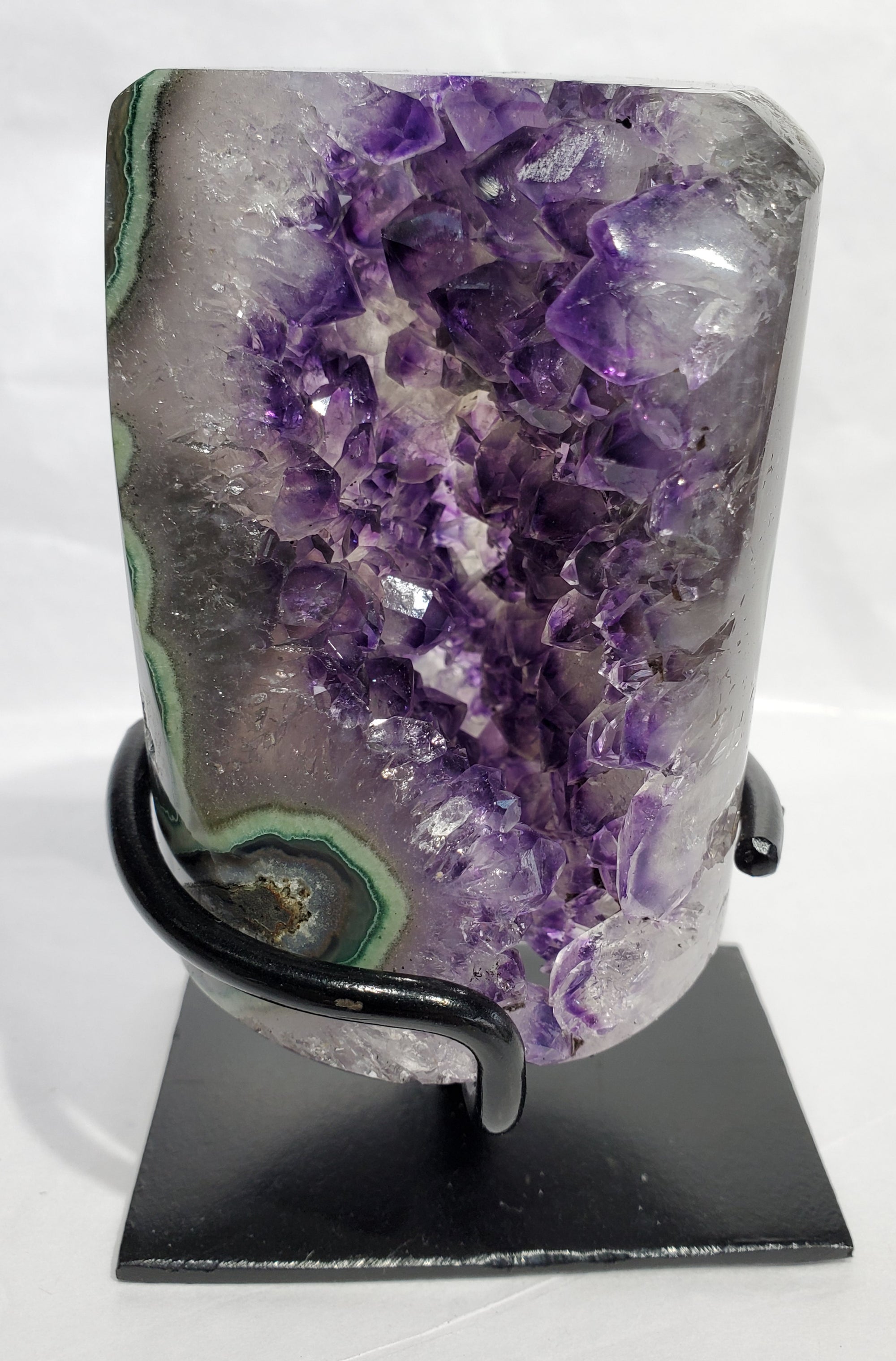 Amethyst and Agate on Custom Stand (Uruguay)