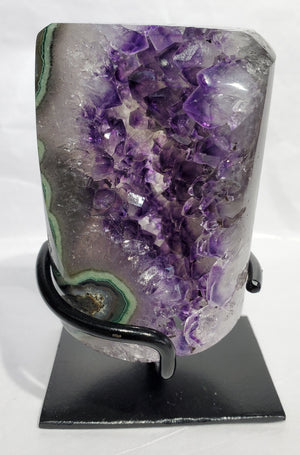 Amethyst and Agate on Custom Stand (Uruguay)