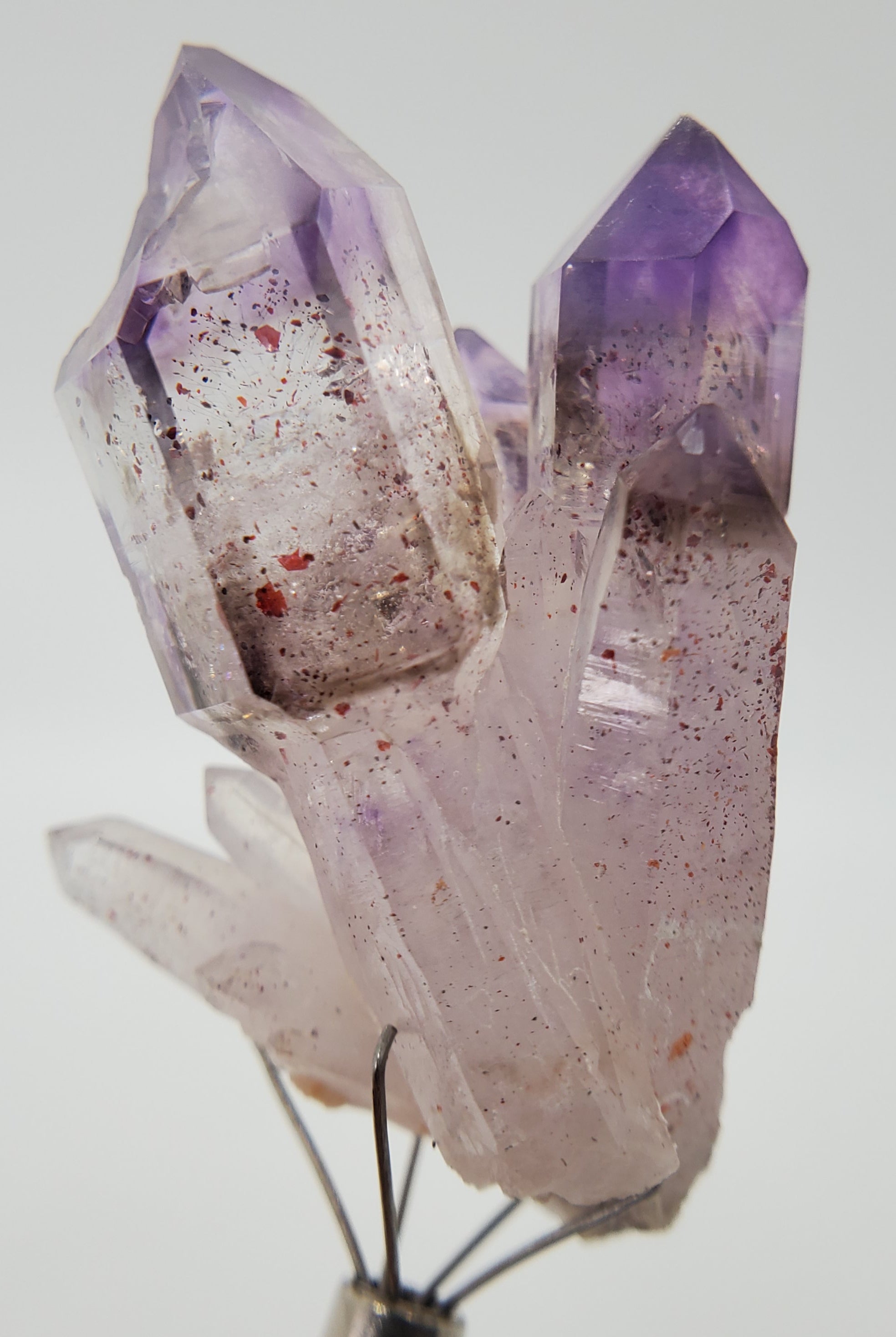 Brandberg Amethyst Cluster w/ Smoky Quartz and Hematite