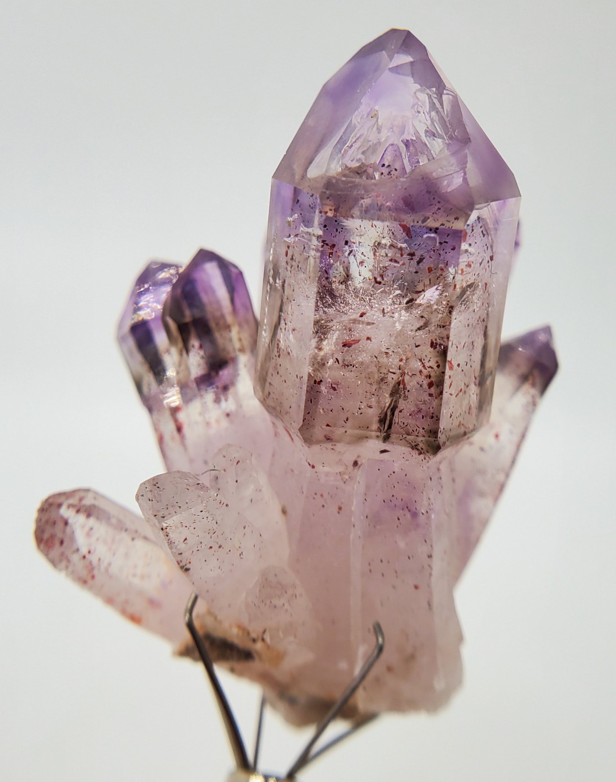 Brandberg Amethyst Cluster w/ Smoky Quartz and Hematite