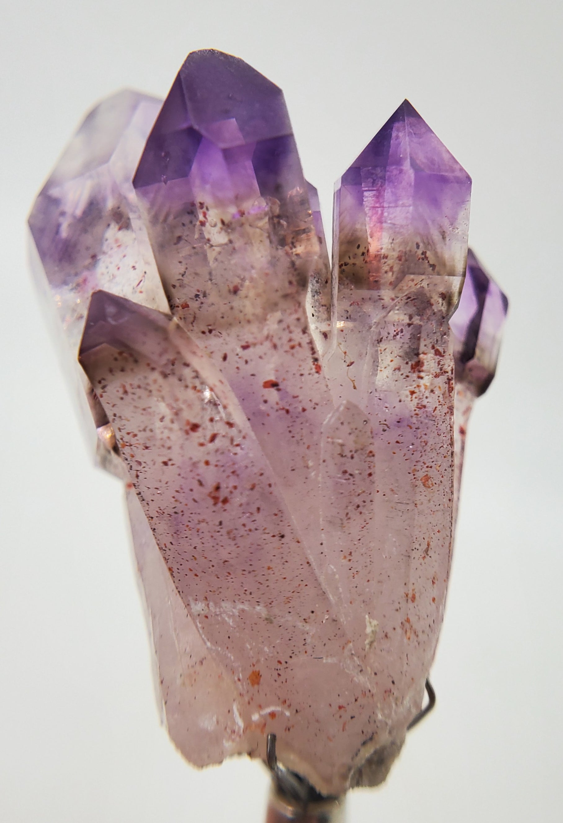 Brandberg Amethyst Cluster w/ Smoky Quartz and Hematite