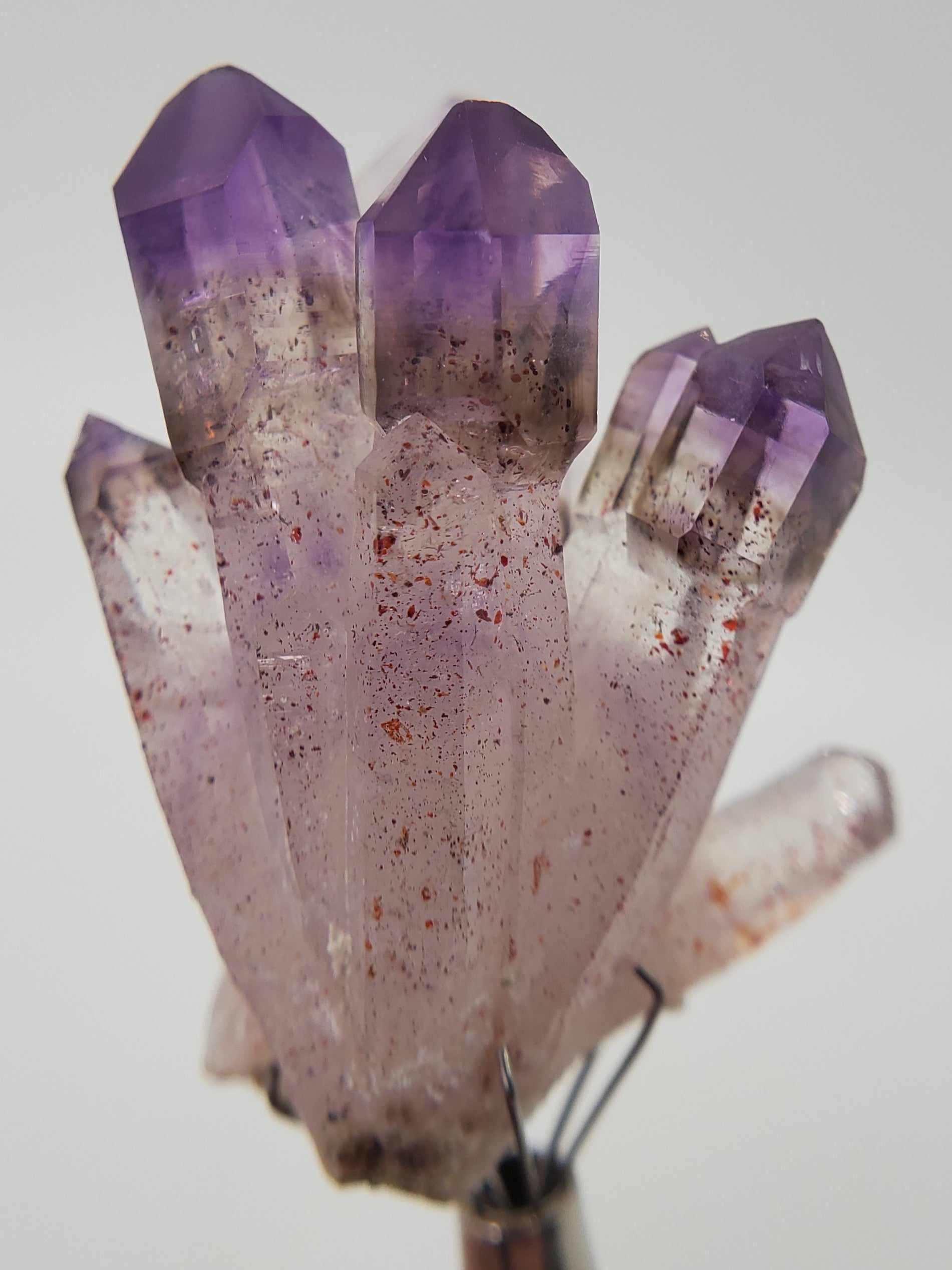 Brandberg Amethyst Cluster w/ Smoky Quartz and Hematite