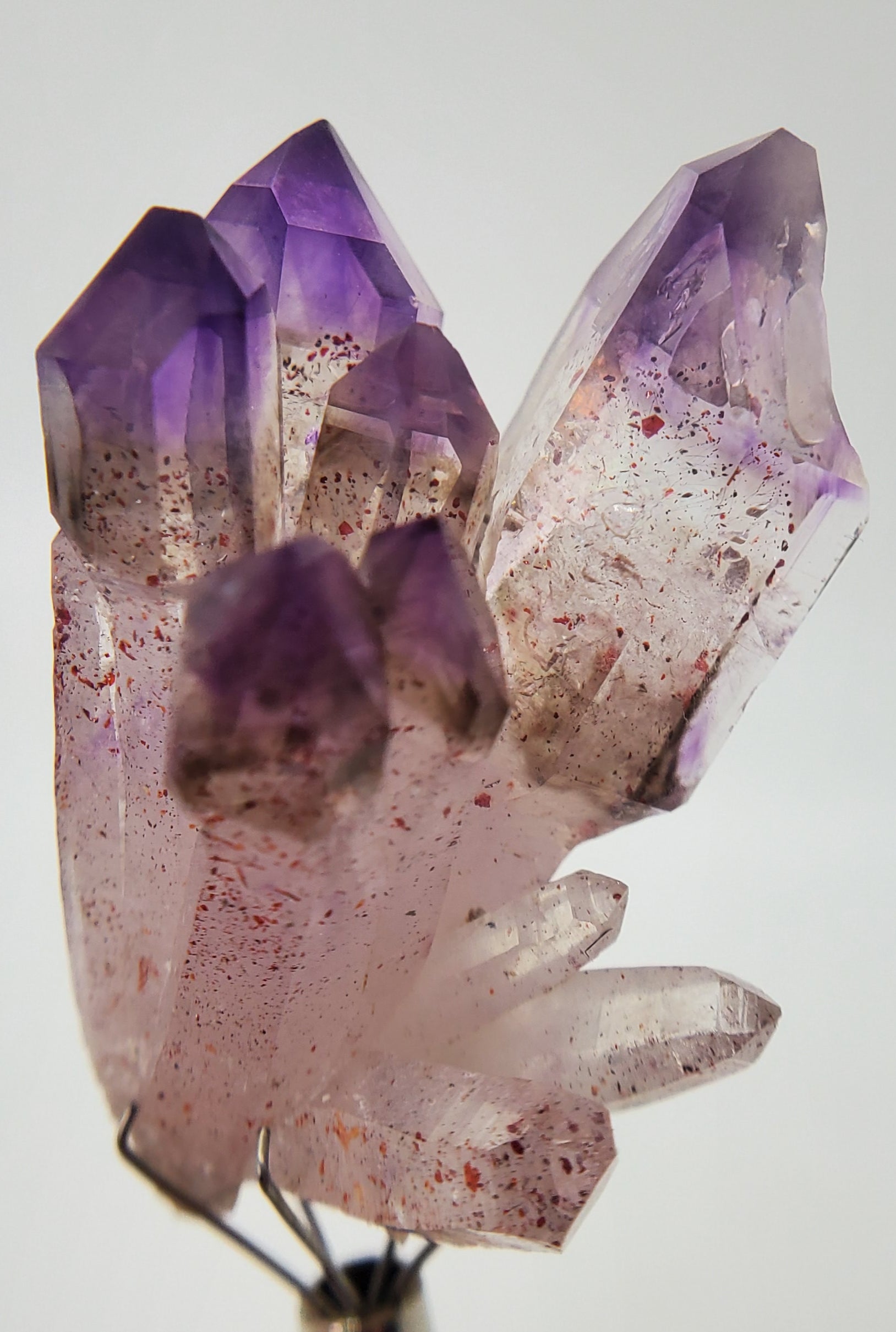 Brandberg Amethyst Cluster w/ Smoky Quartz and Hematite