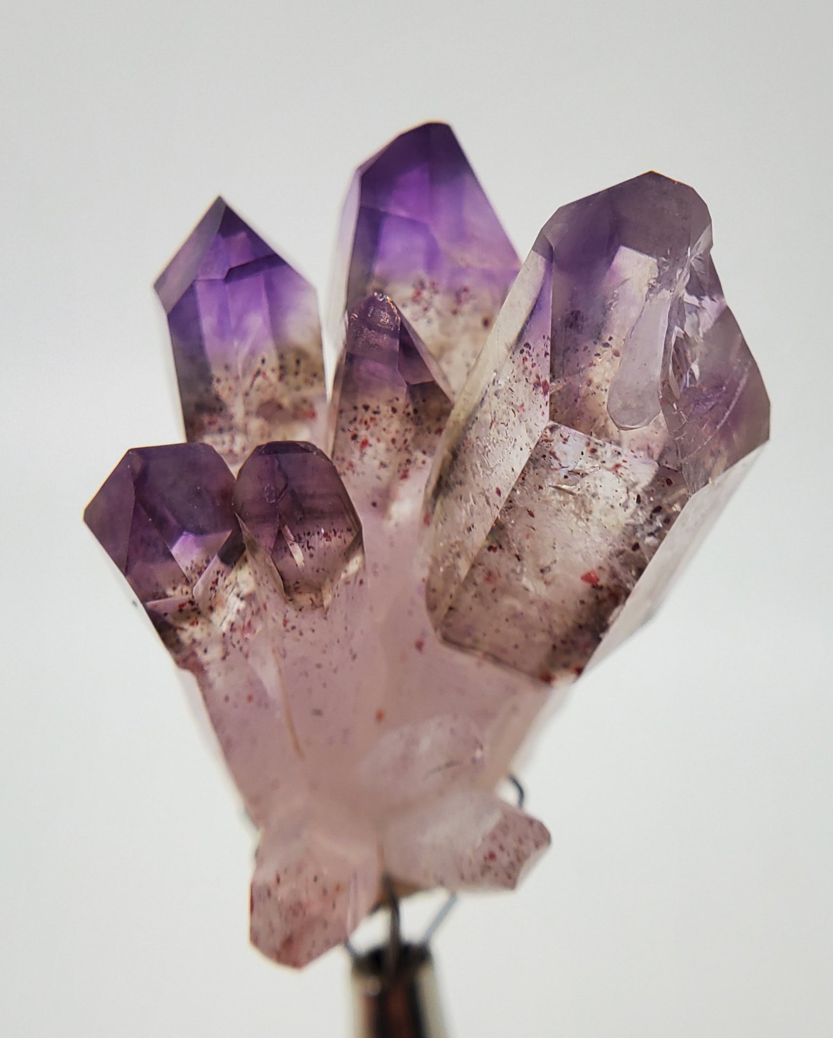 Brandberg Amethyst Cluster w/ Smoky Quartz and Hematite
