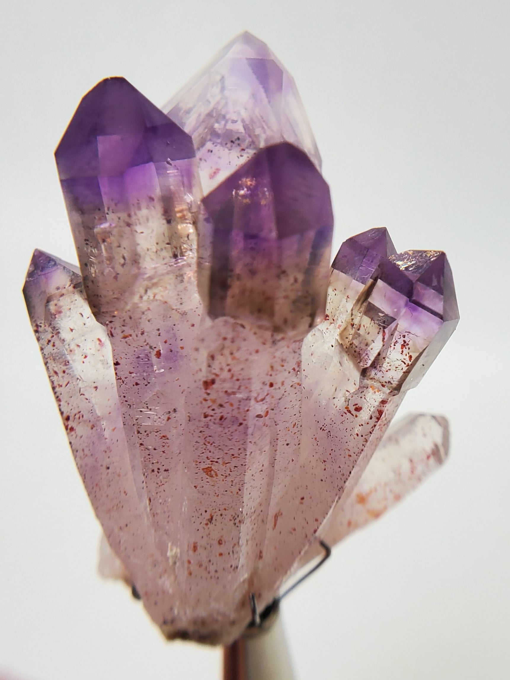 Brandberg Amethyst Cluster w/ Smoky Quartz and Hematite