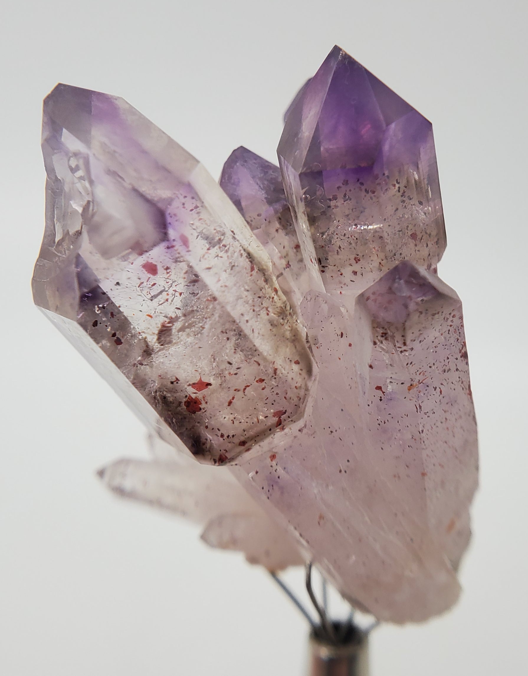Brandberg Amethyst Cluster w/ Smoky Quartz and Hematite