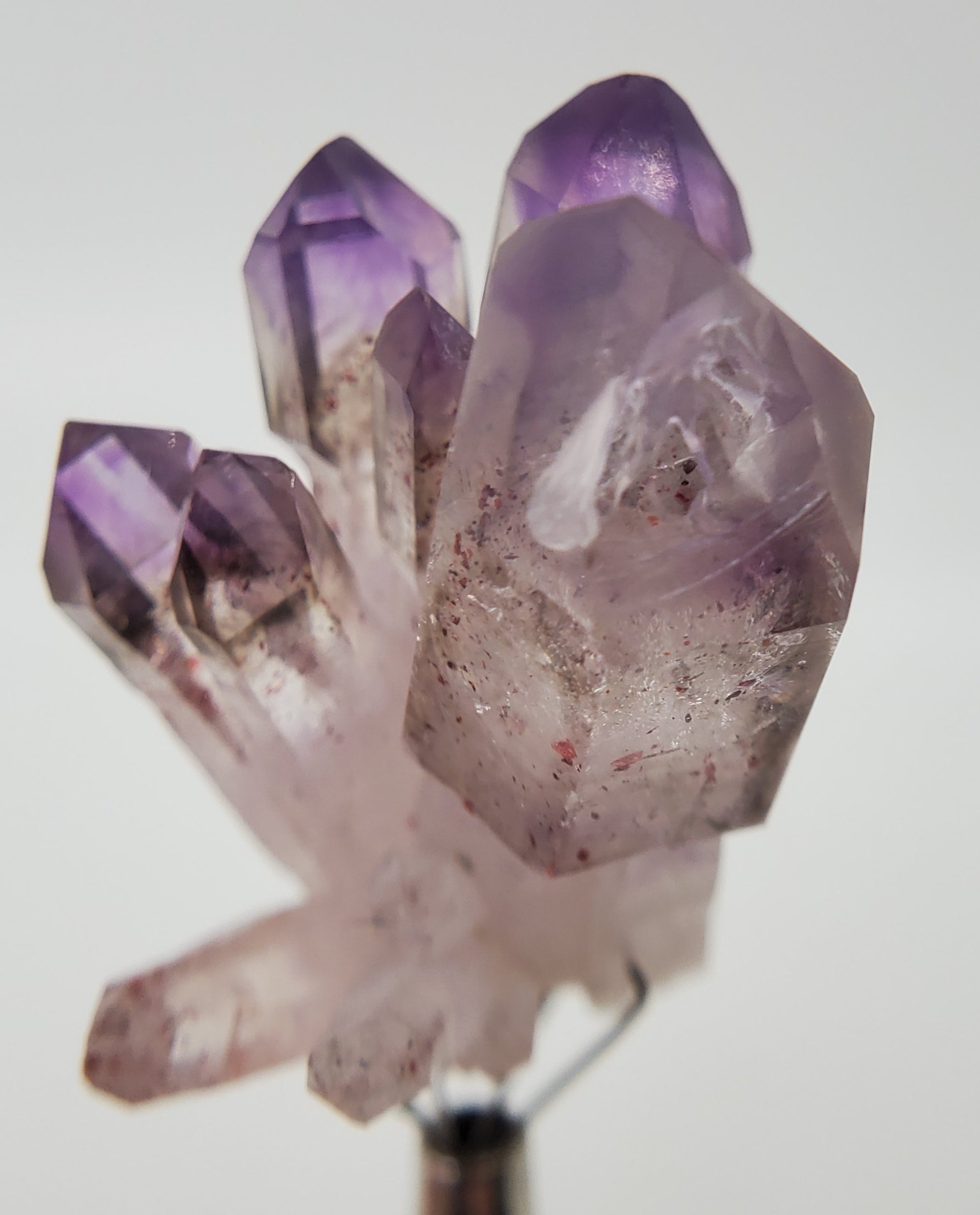 Brandberg Amethyst Cluster w/ Smoky Quartz and Hematite