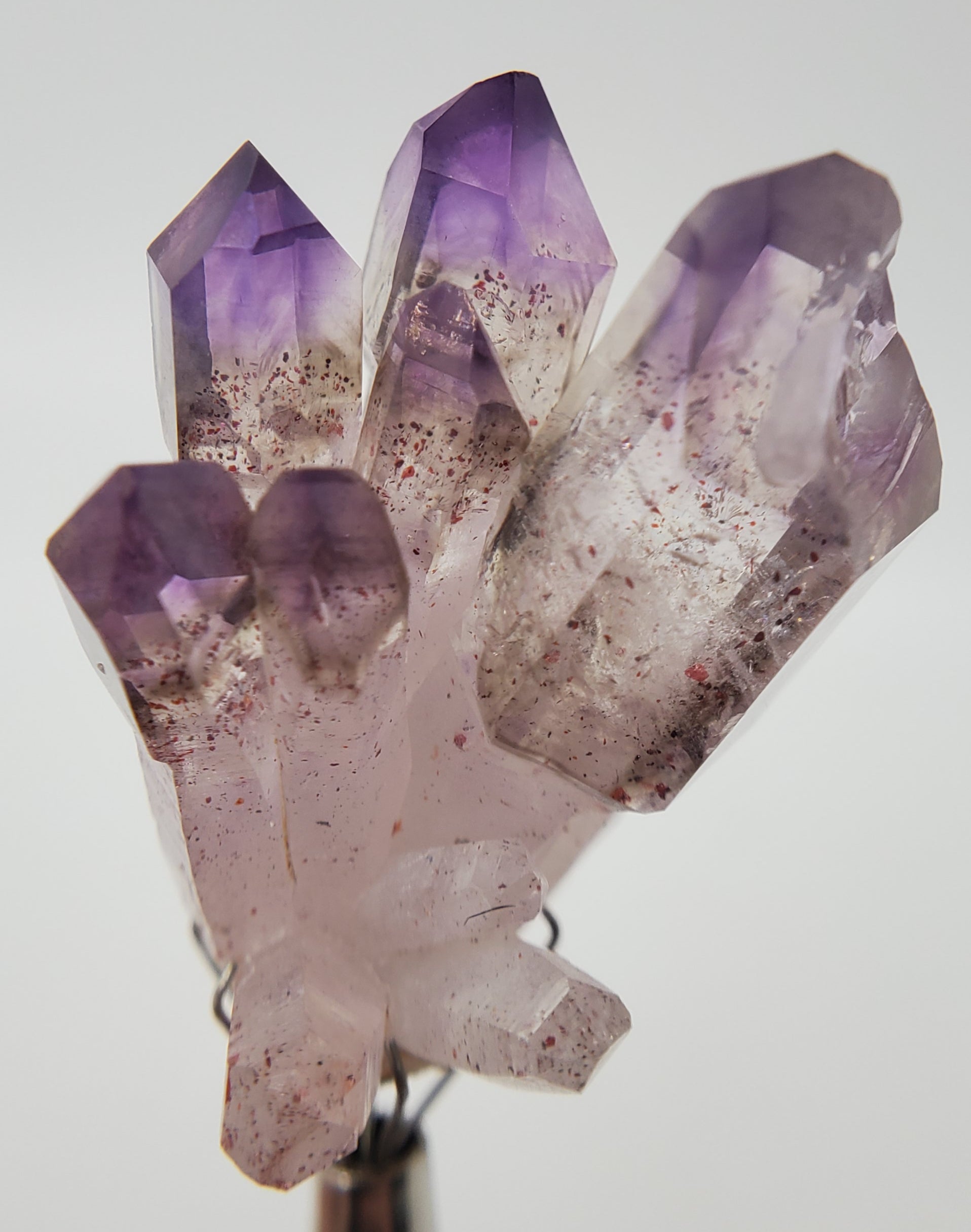 Brandberg Amethyst Cluster w/ Smoky Quartz and Hematite