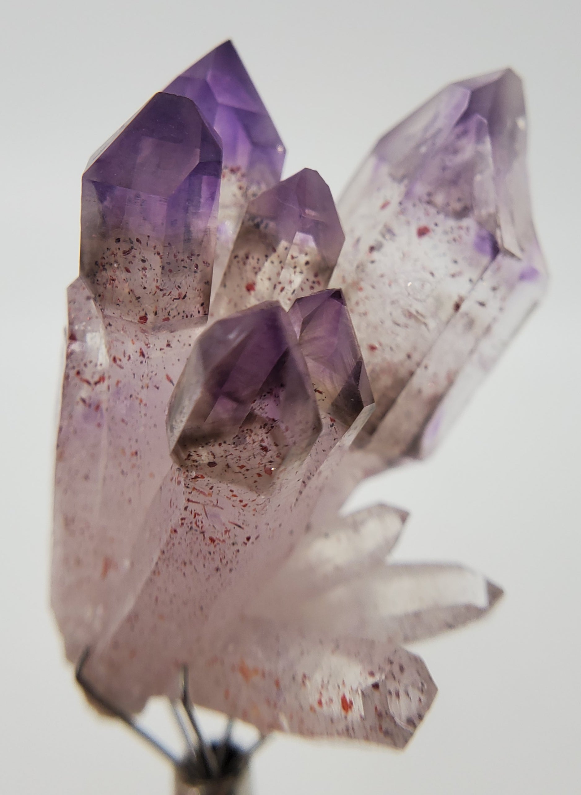 Brandberg Amethyst Cluster w/ Smoky Quartz and Hematite