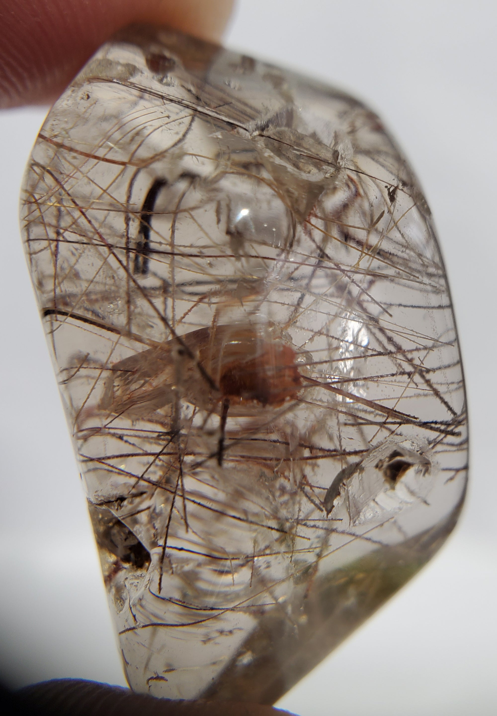 Rutilated Quartz w/ Manifestation Crystal ,  Brasil