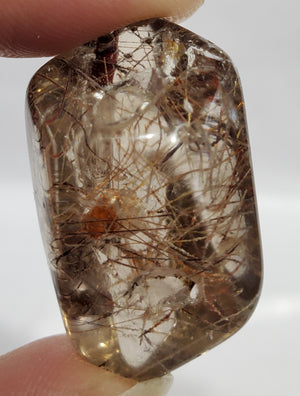 Rutilated Quartz w/ Manifestation Crystal ,  Brasil