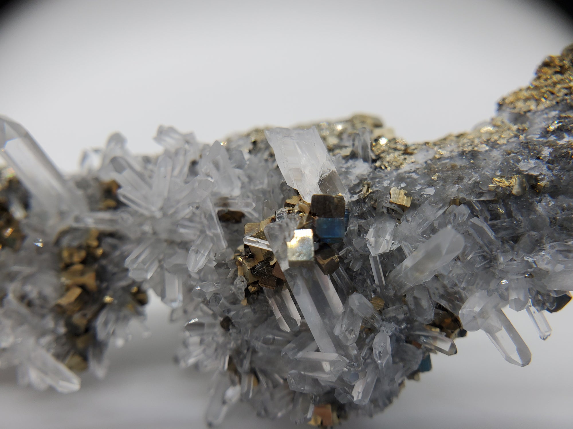Pyrite on Quartz