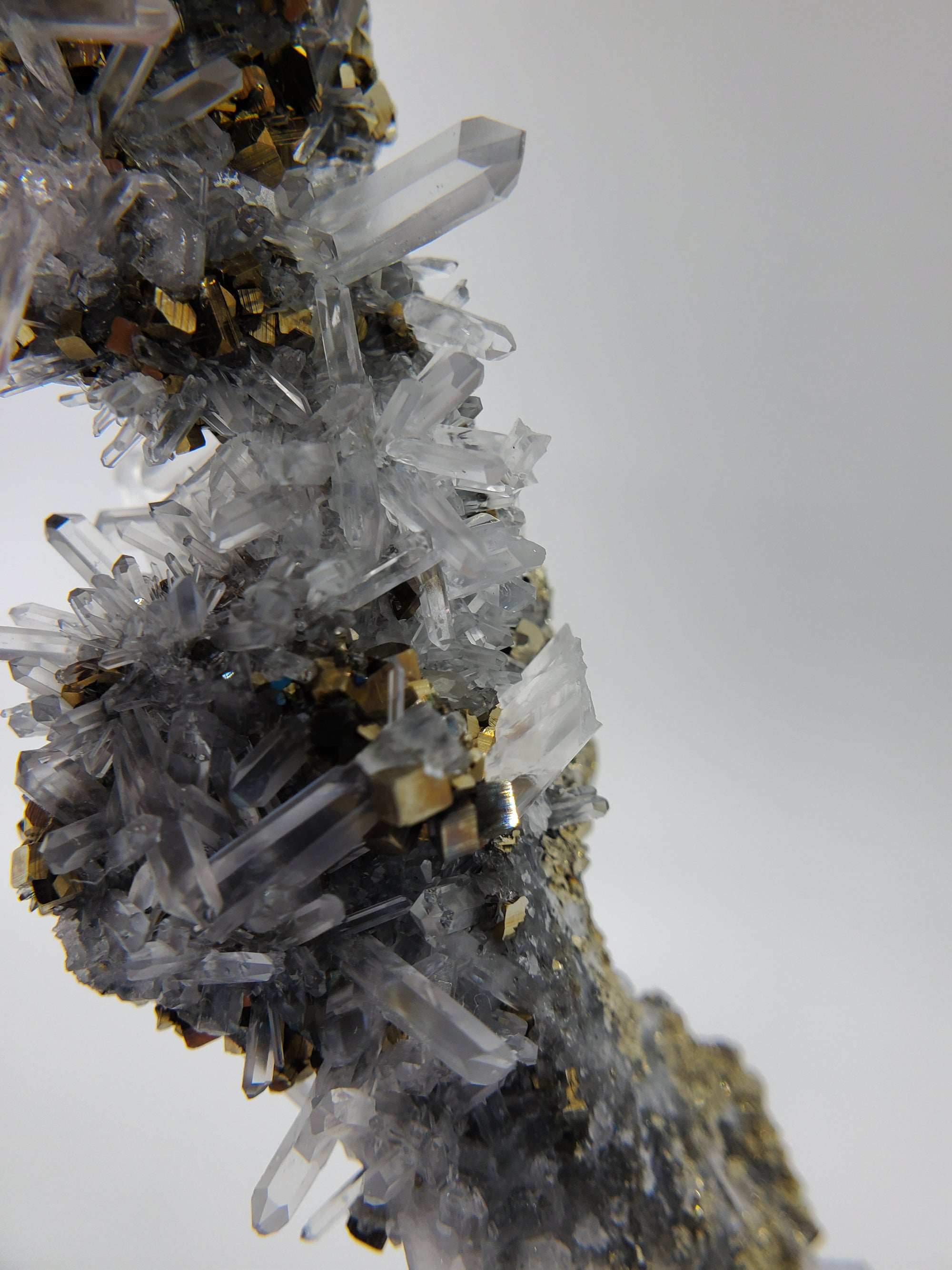 Pyrite on Quartz