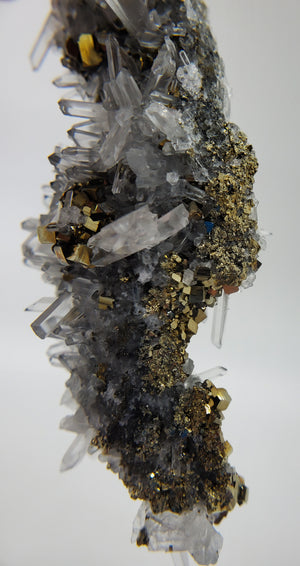 Pyrite on Quartz