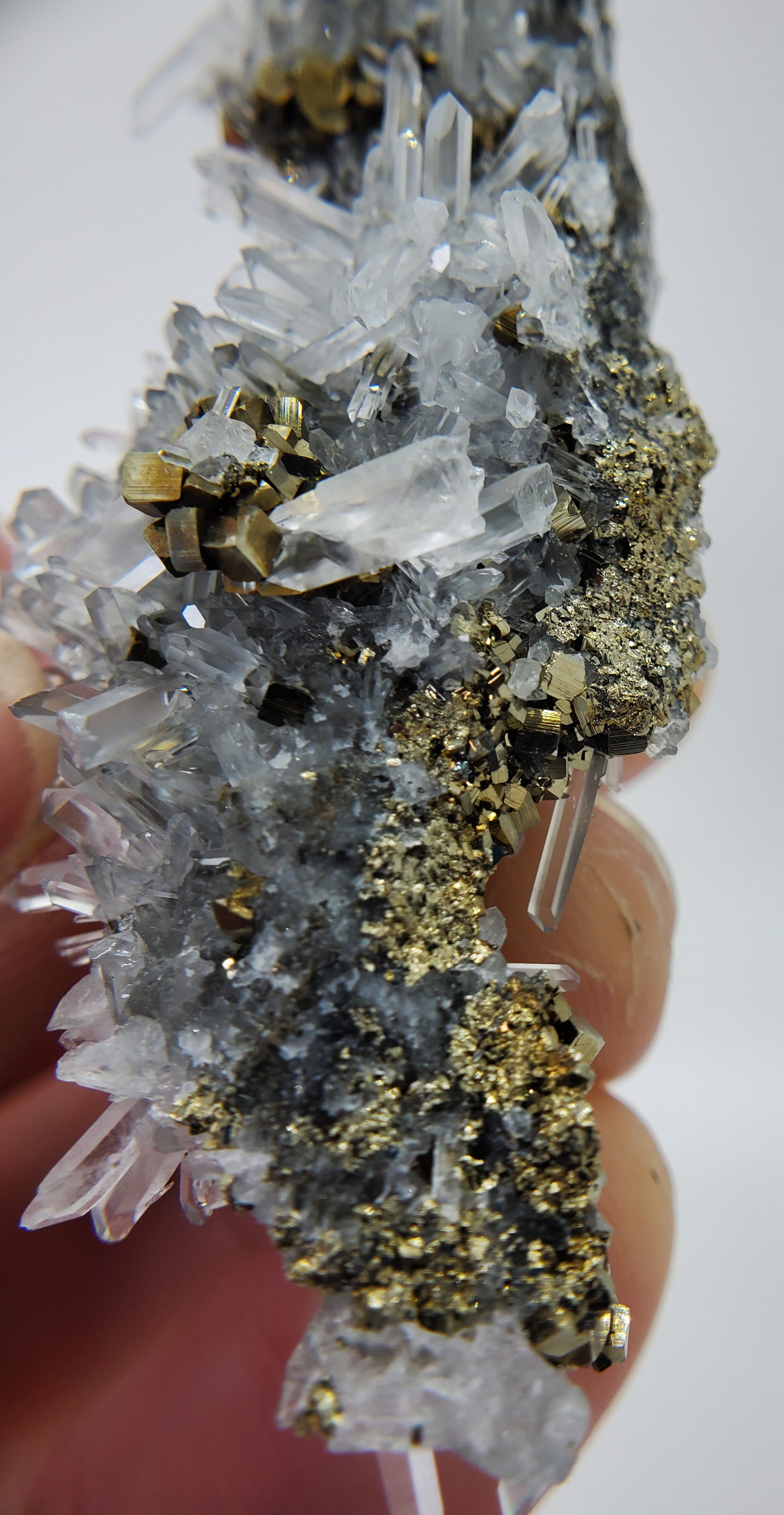 Pyrite on Quartz