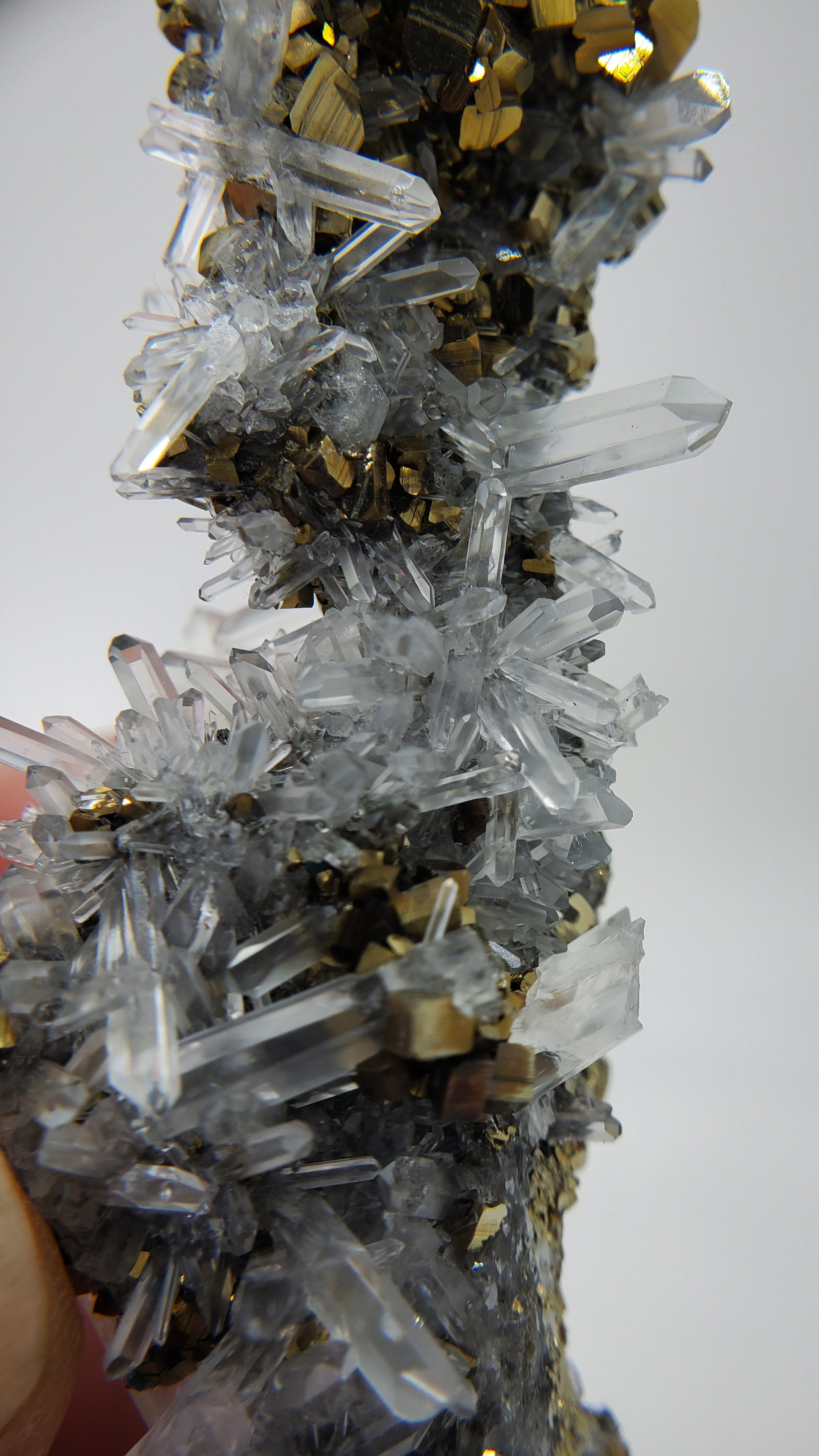 Pyrite on Quartz