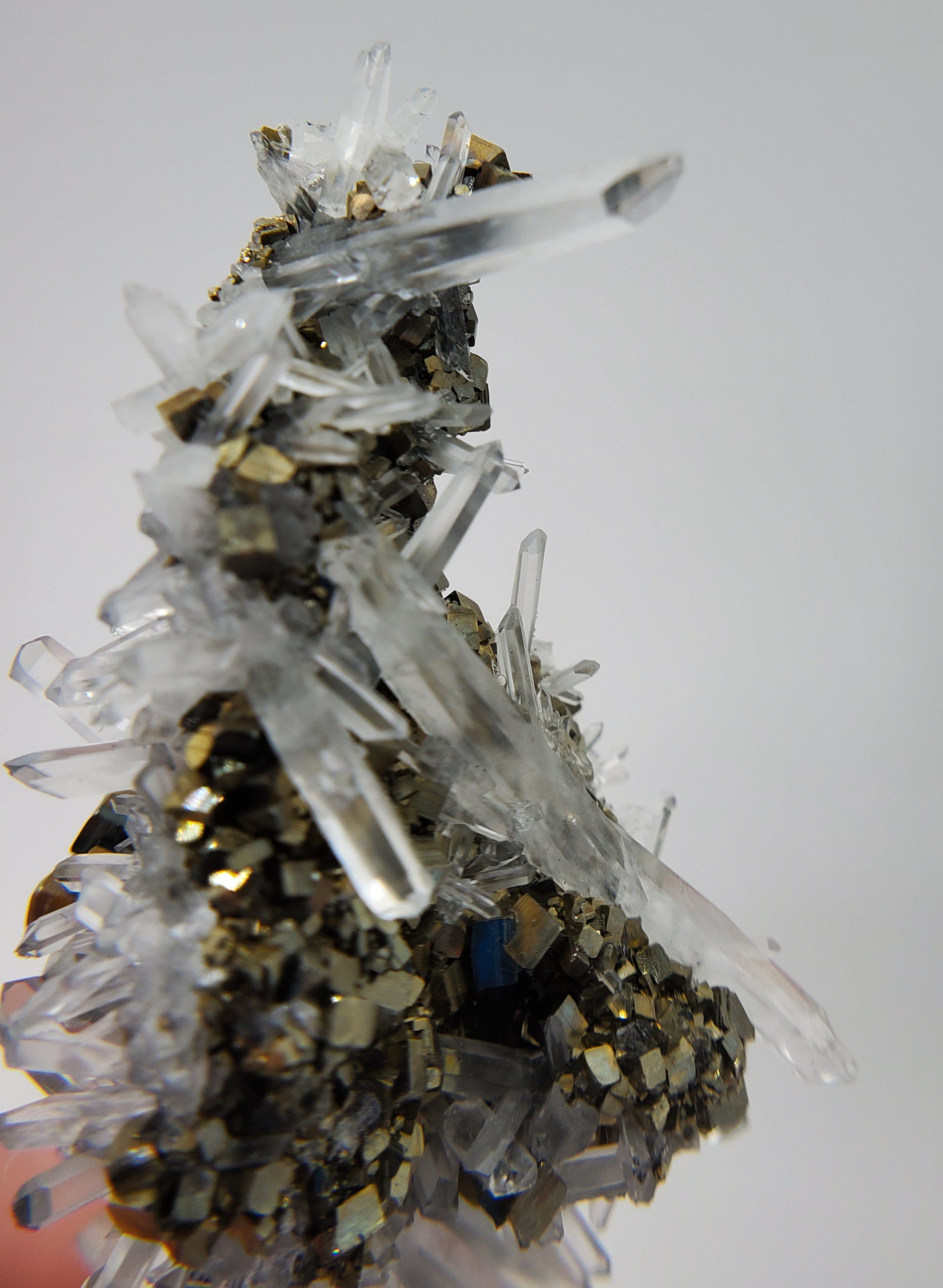 Pyrite on Quartz