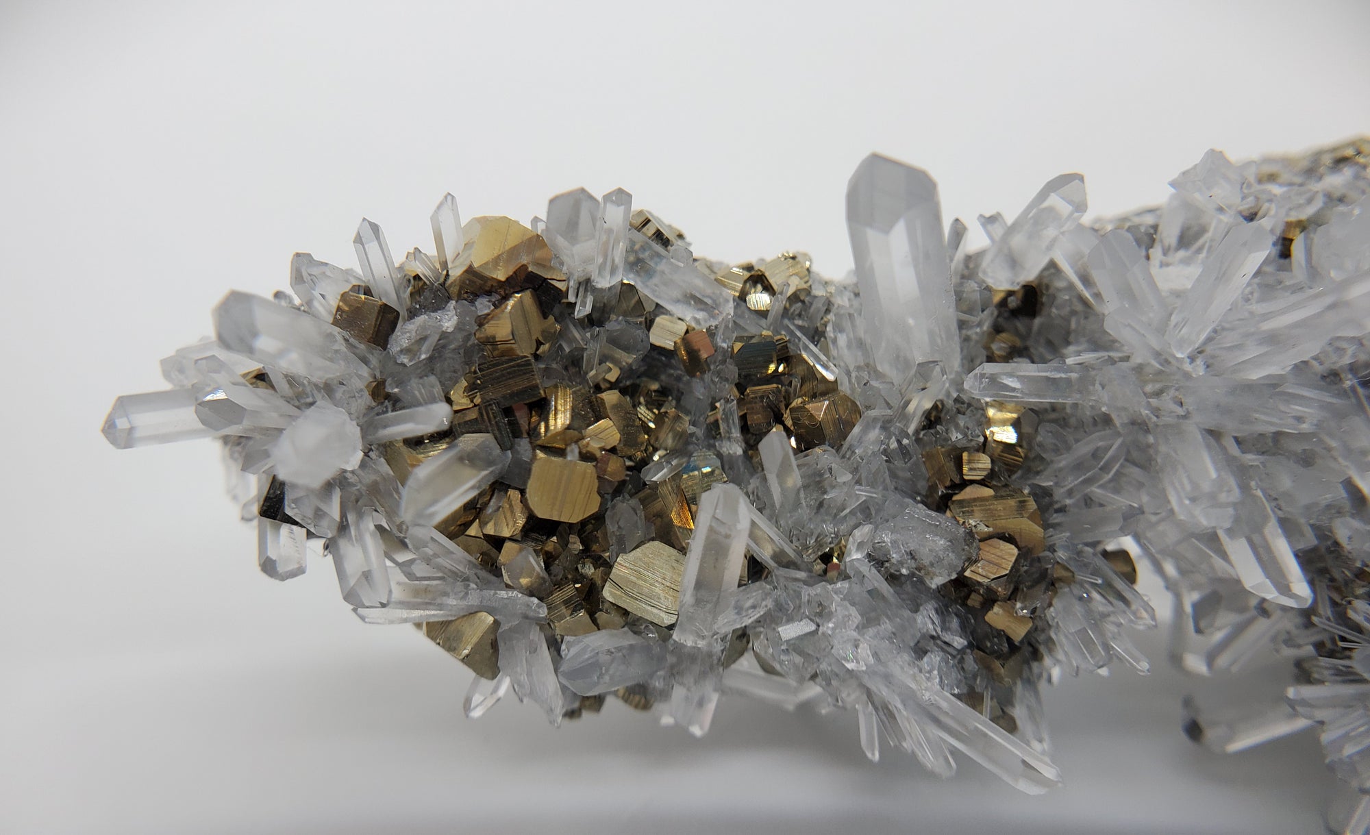 Pyrite on Quartz