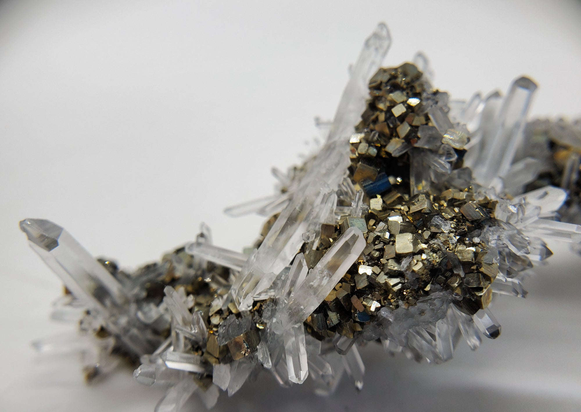 Pyrite on Quartz
